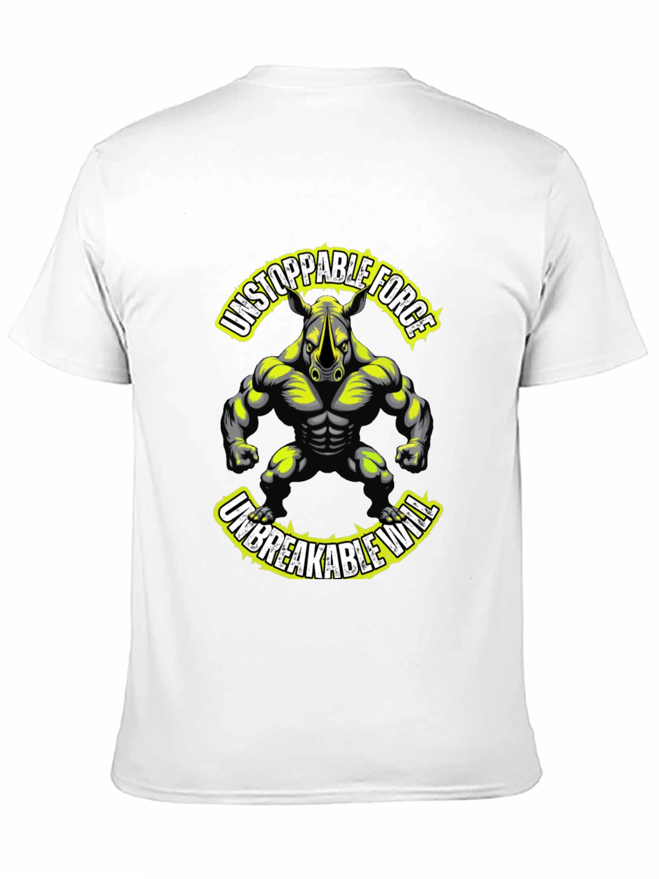 Unstoppable Force Rhino Graphic Tee - Black