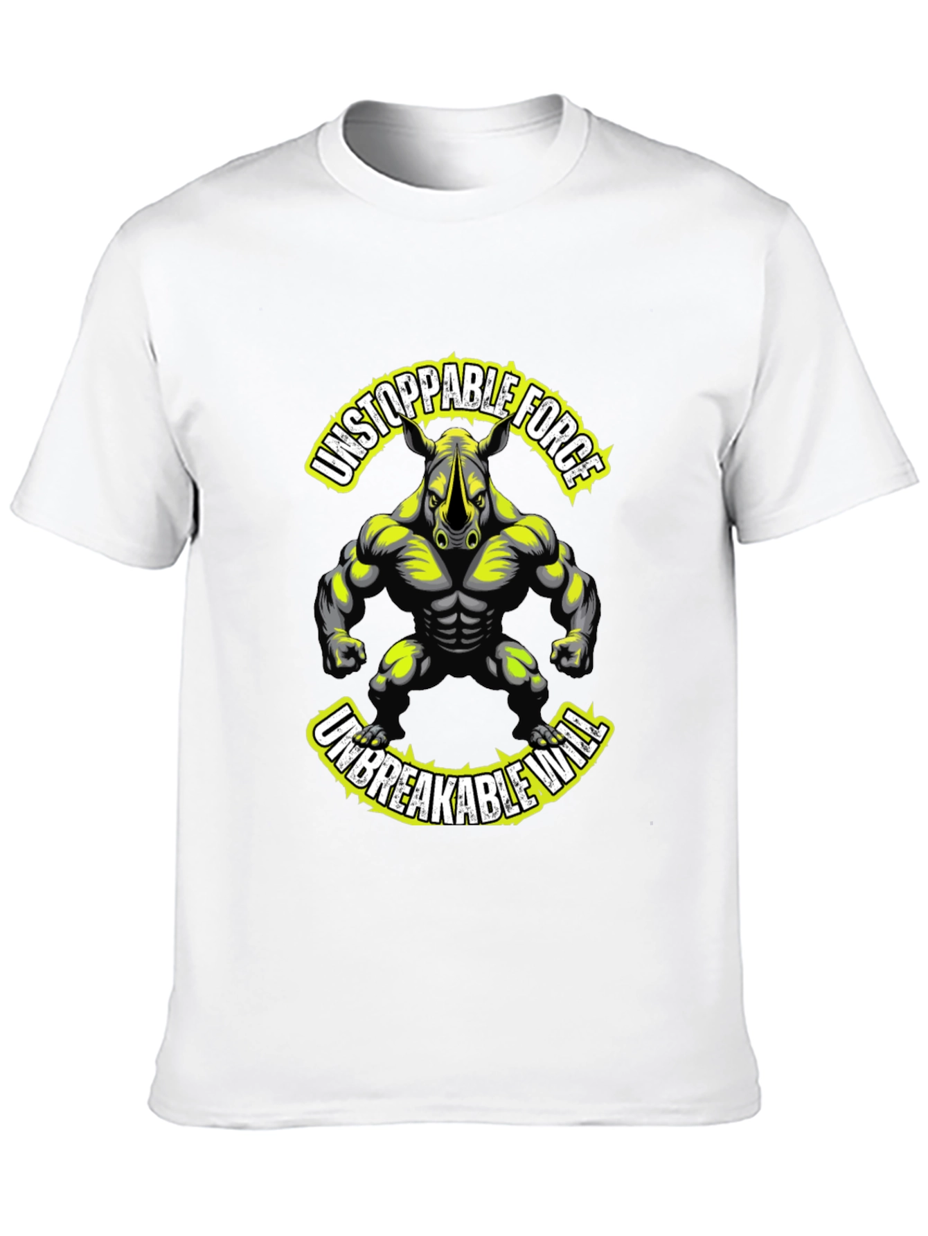Unstoppable Force Rhino Graphic Tee - Black