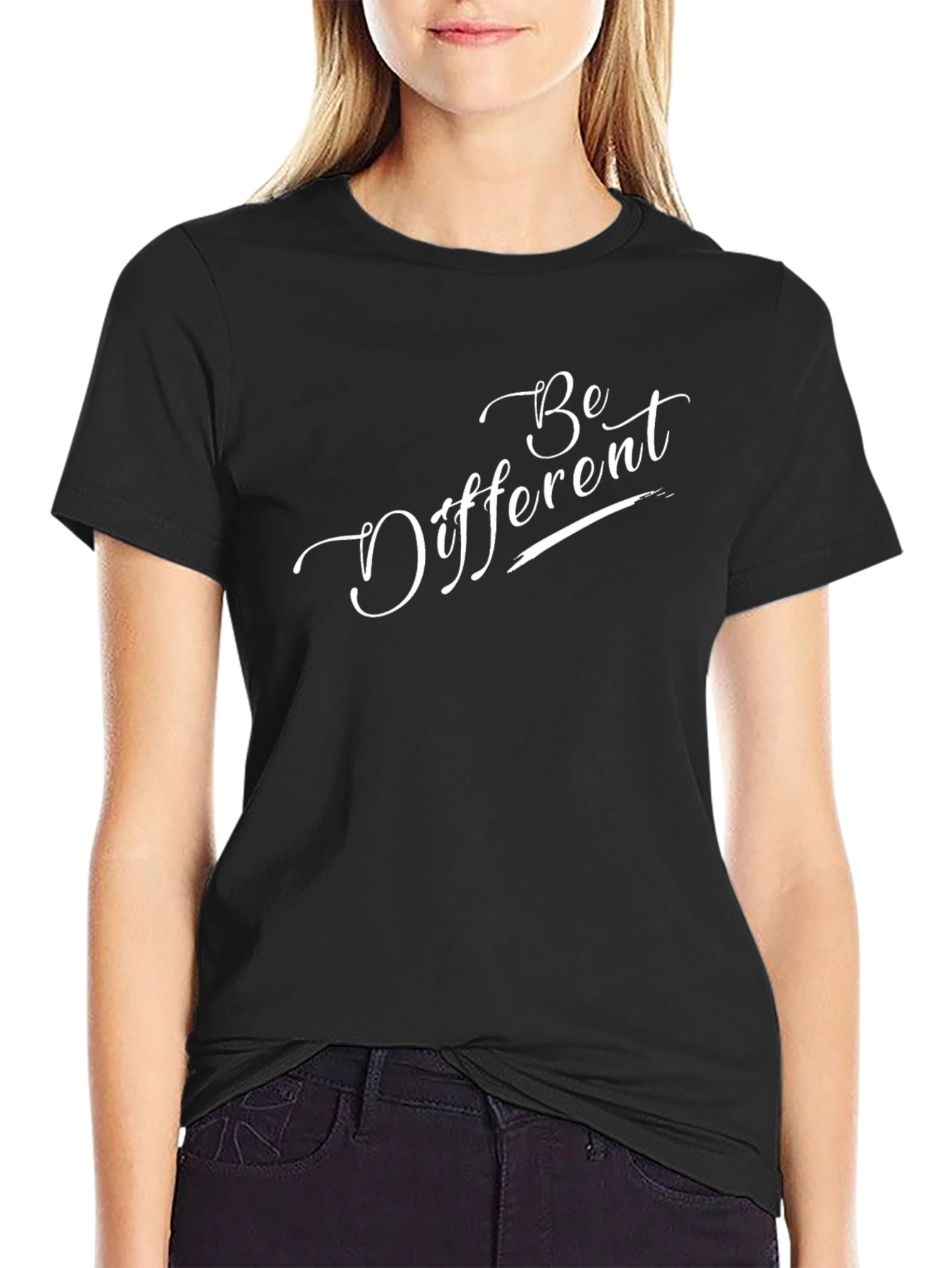 Be Different Black Graphic Tee