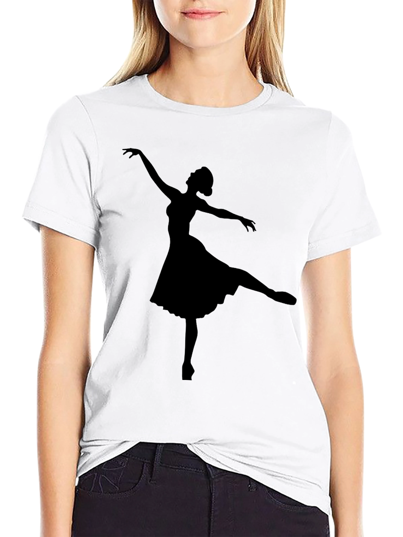 Ballerina Silhouette Black T-Shirt