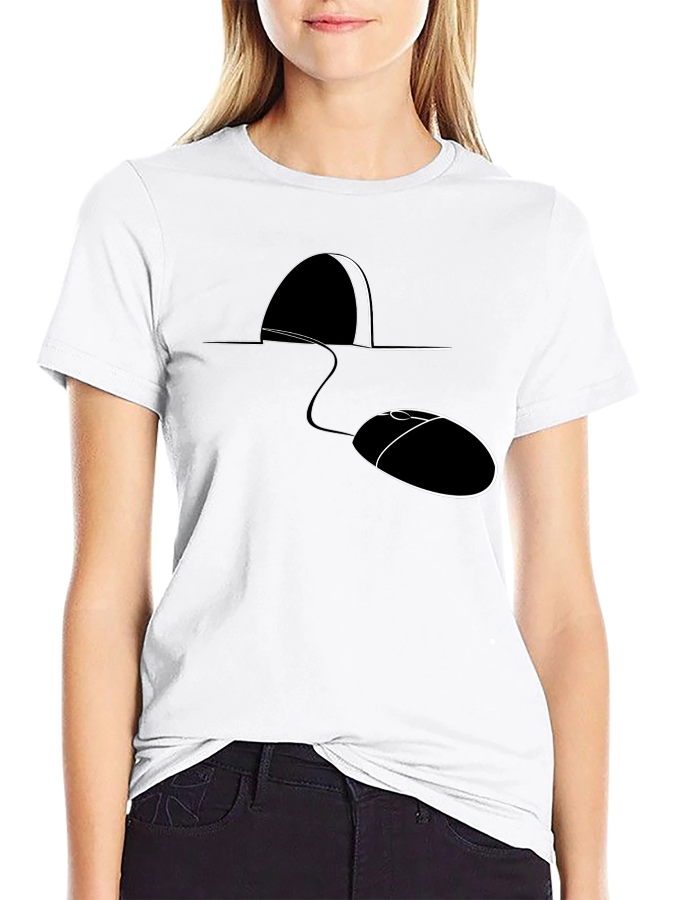 Mouse Hole Computer Mouse T-Shirt