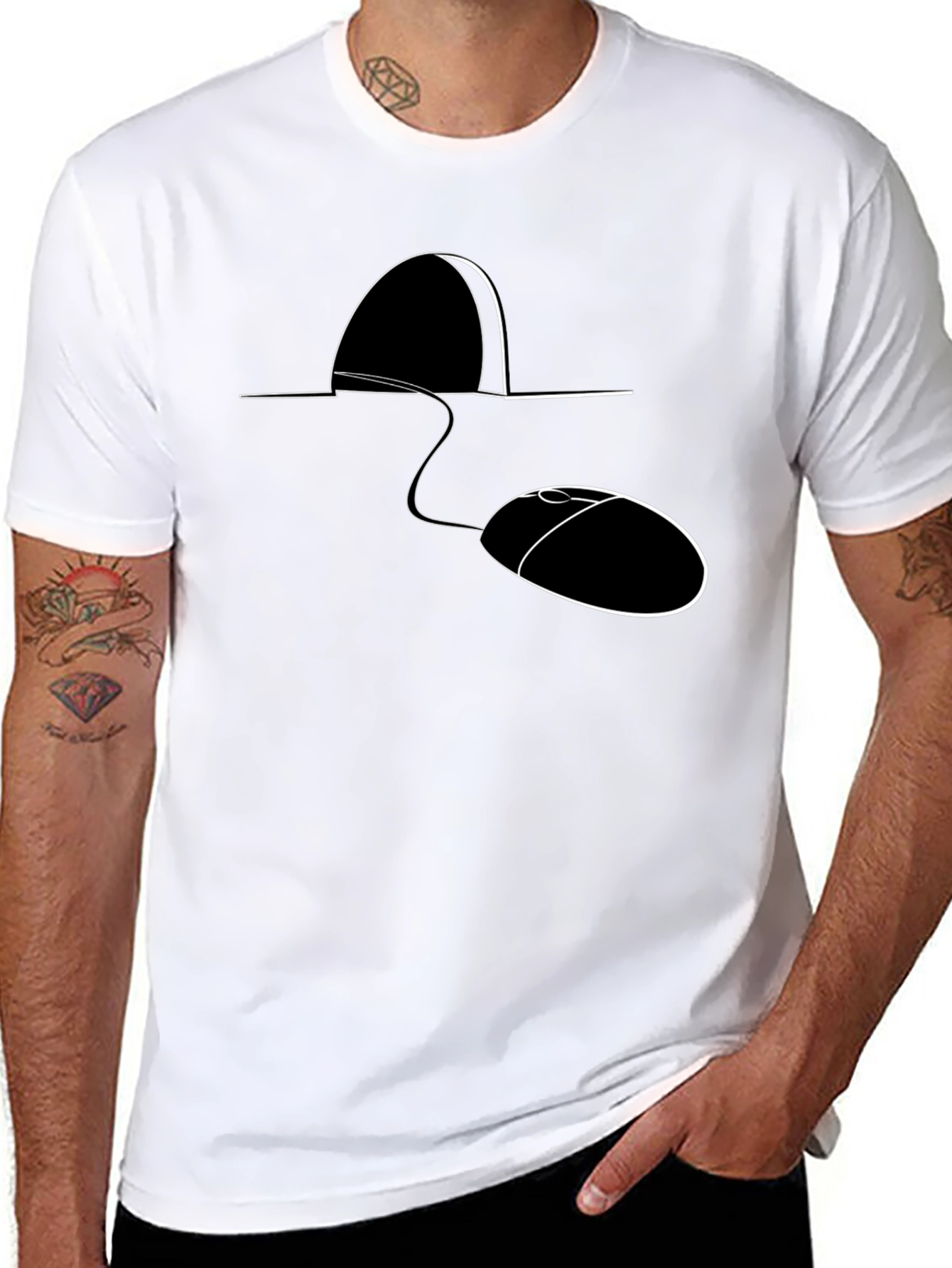 Mouse Hole Computer Mouse T-Shirt