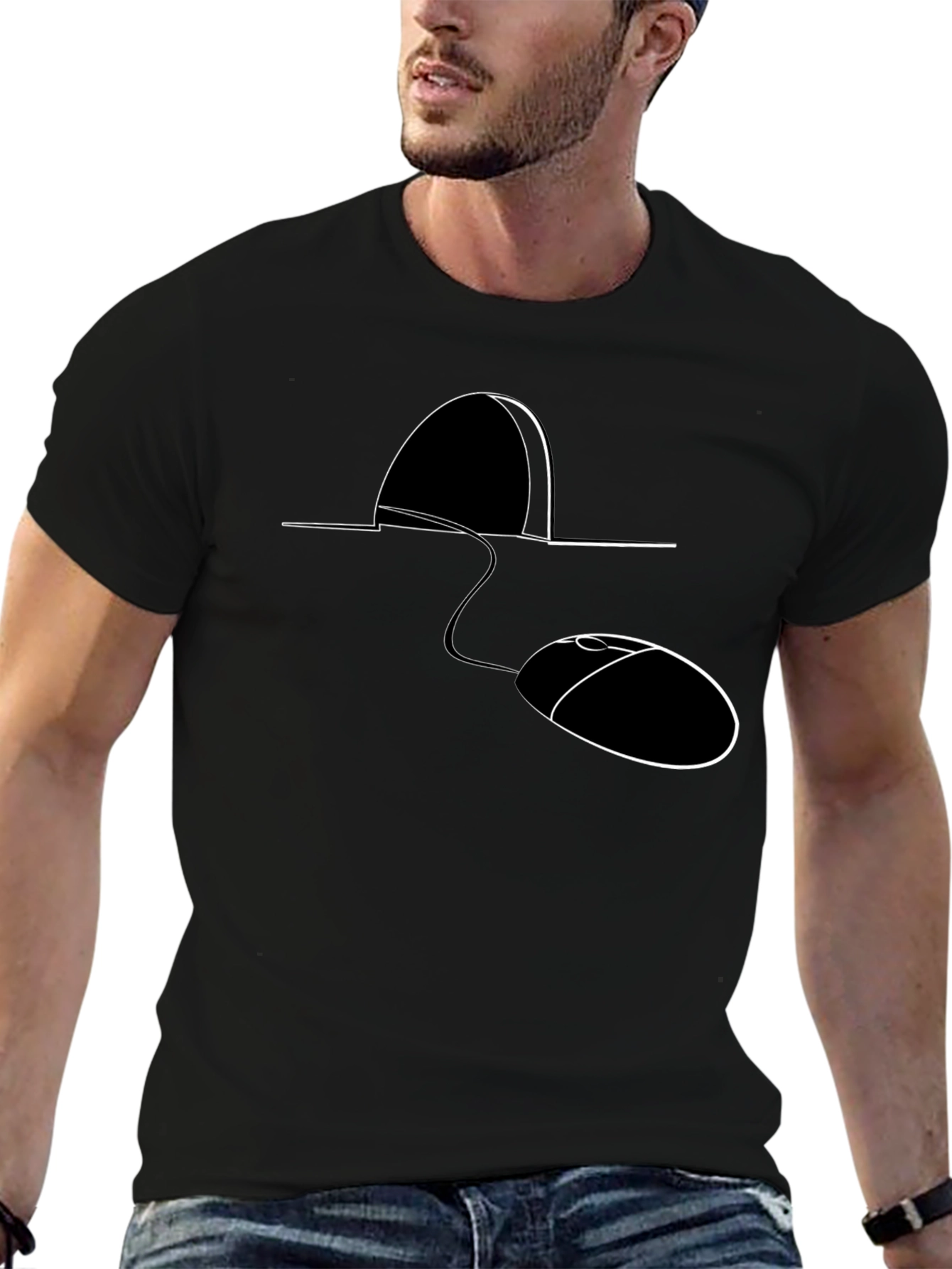 Mouse Hole Computer Mouse T-Shirt