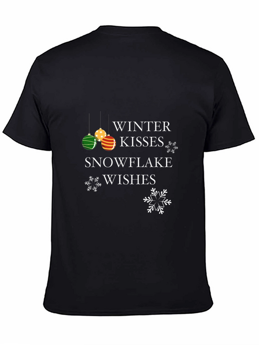 Winter Kisses Snowflake Wishes Christmas T-Shirt