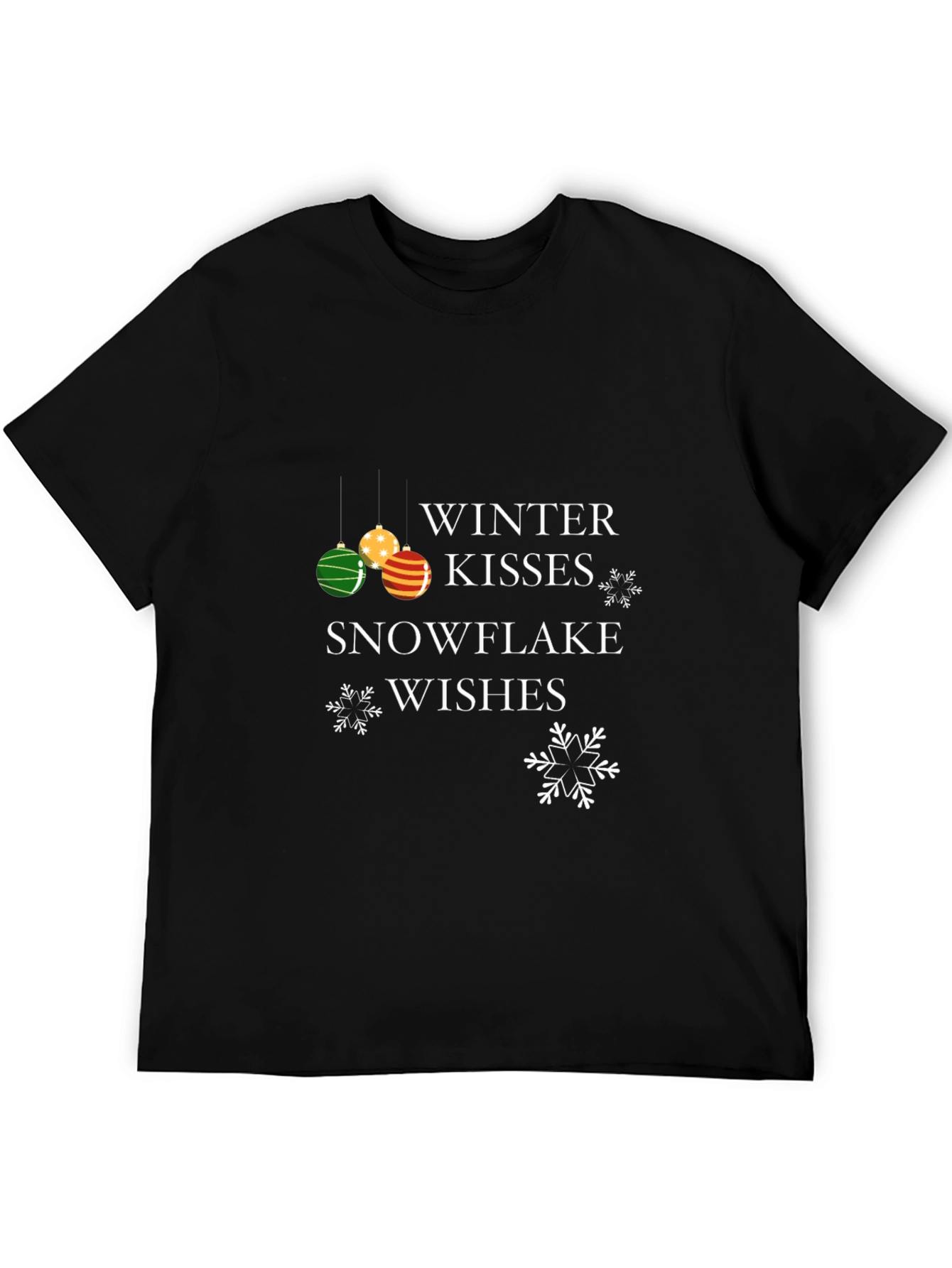 Winter Kisses Snowflake Wishes Christmas T-Shirt