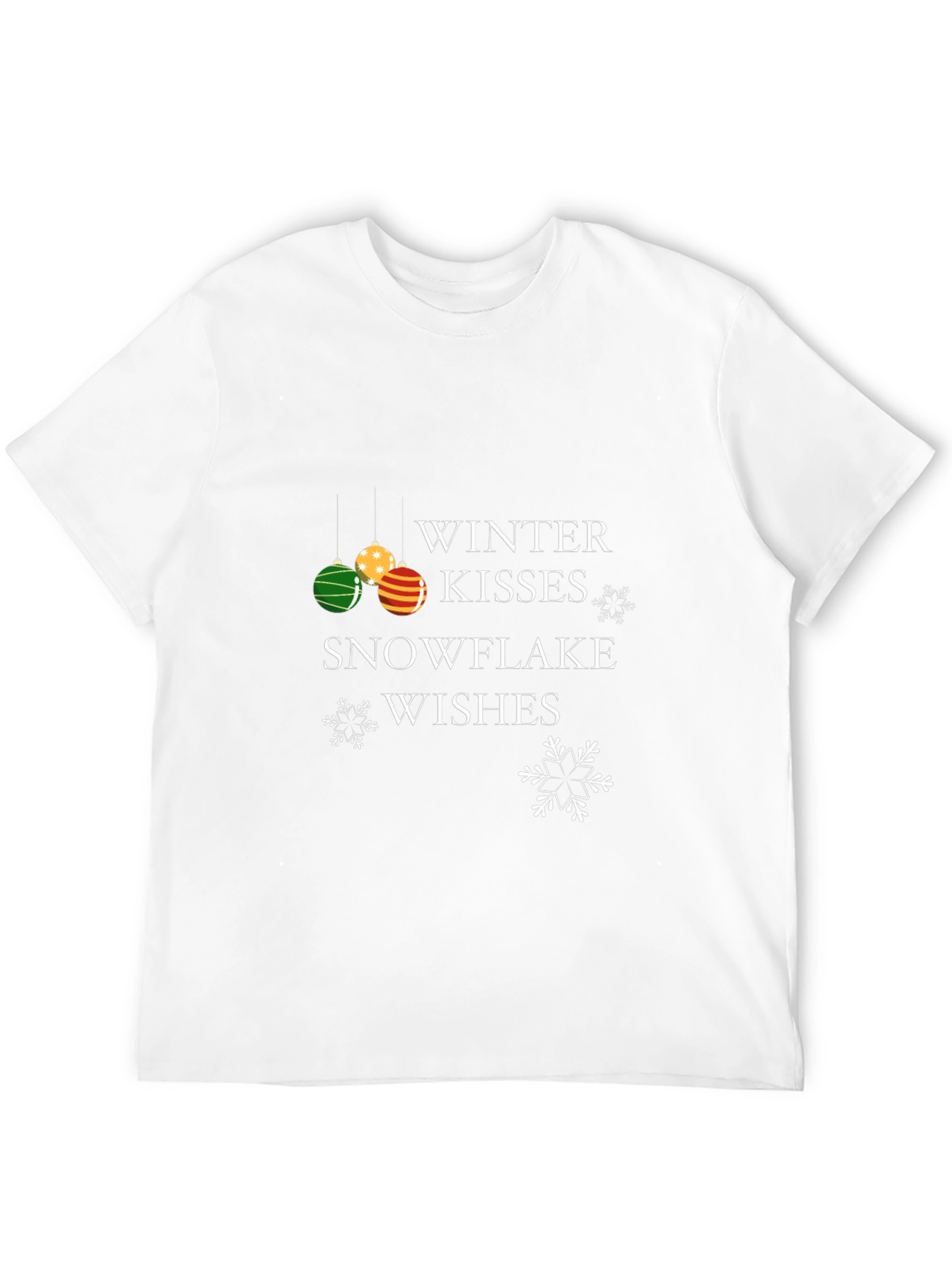 Winter Kisses Snowflake Wishes Christmas T-Shirt