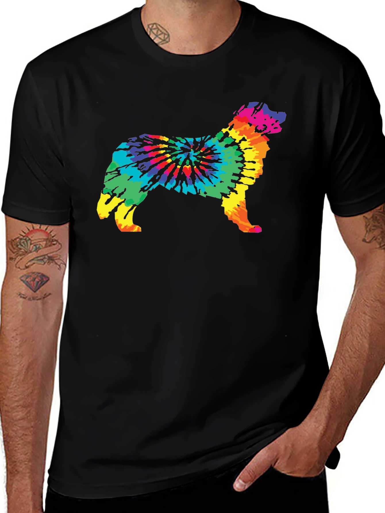 Tie-Dye Dog Graphic Tee
