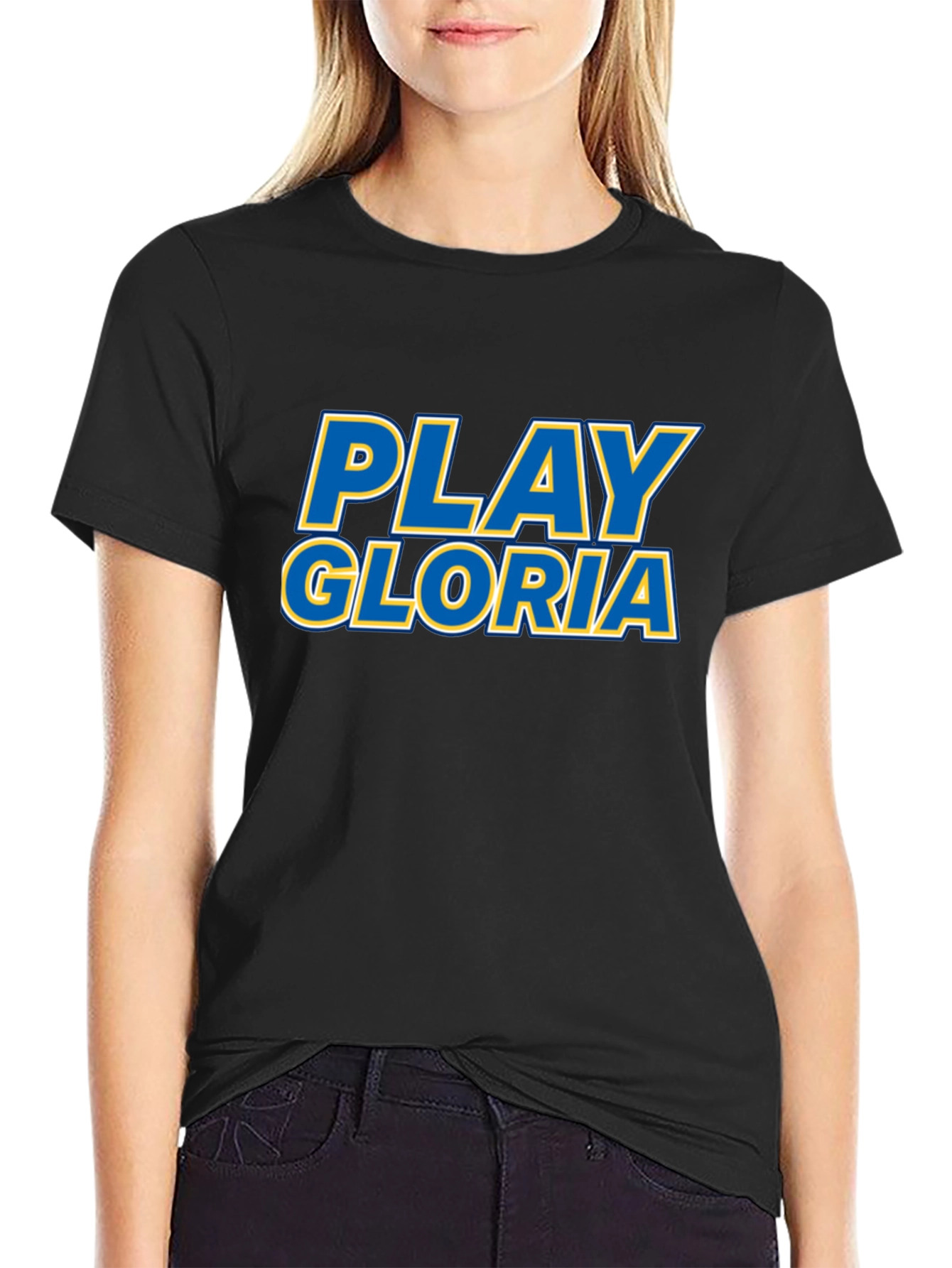 Play Gloria T-Shirt - Black Cotton Tee