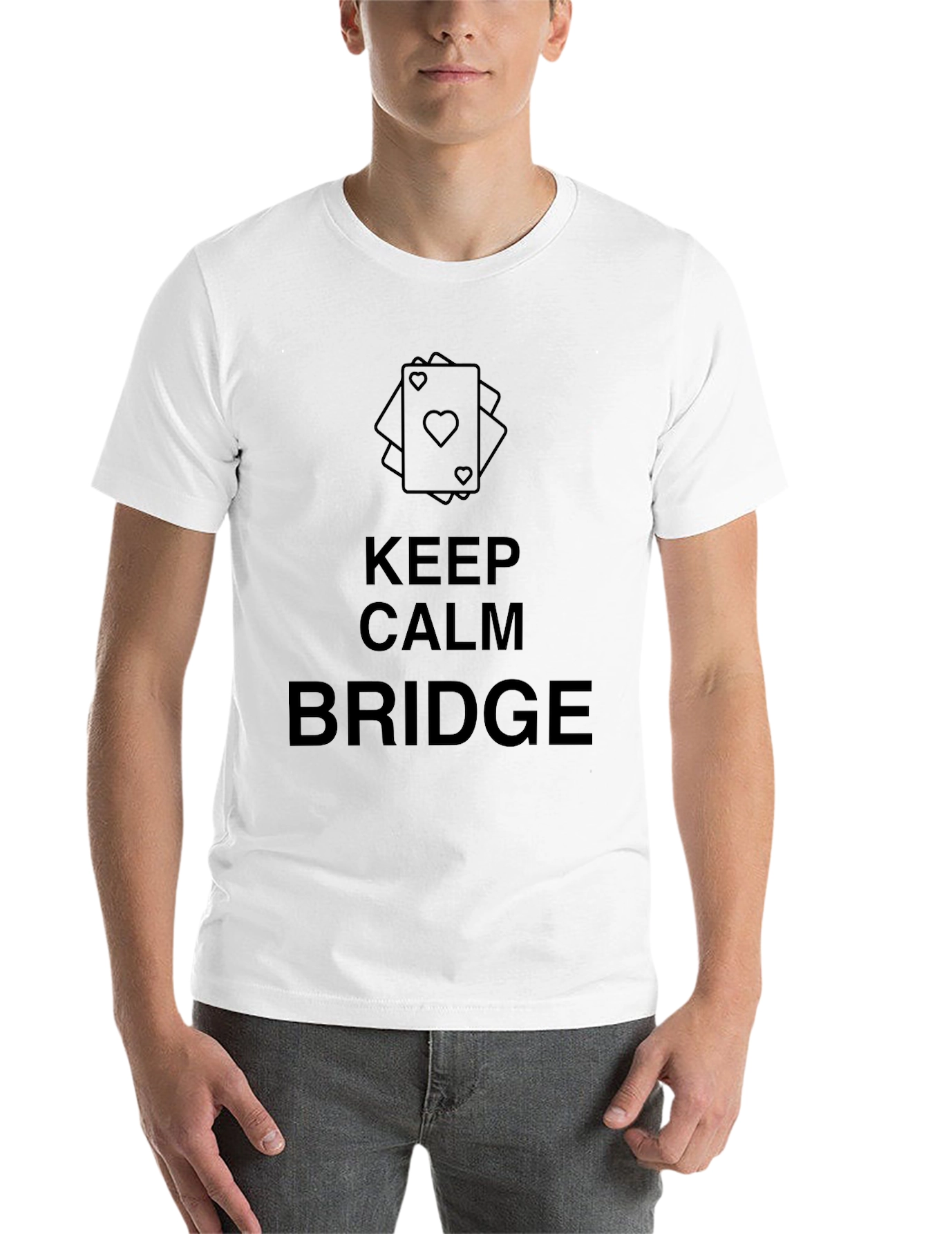 Keep Calm and Bridge T-Shirt - Card Game Tee