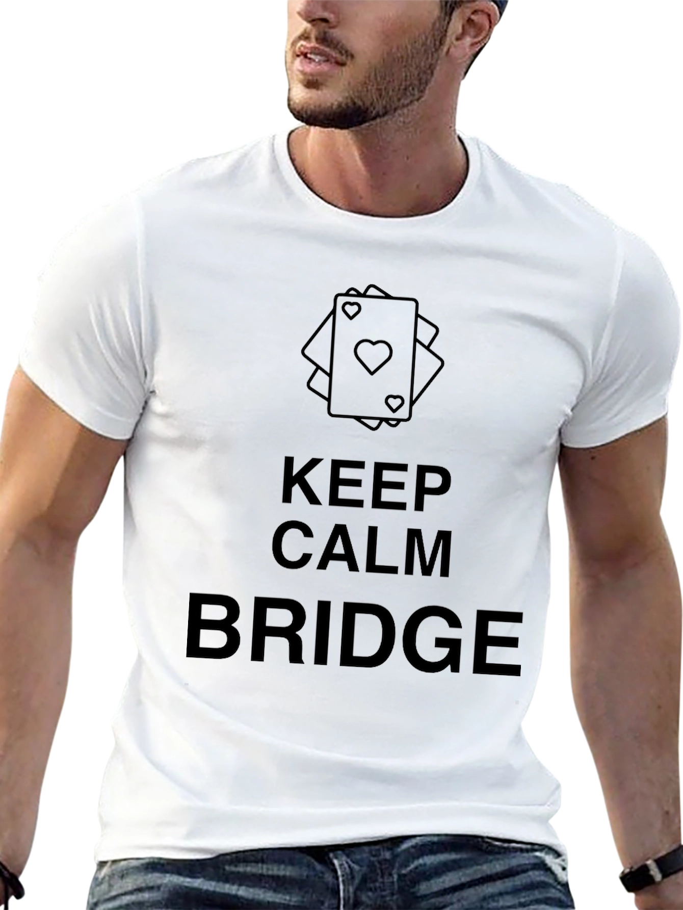 Keep Calm and Bridge T-Shirt - Card Game Tee