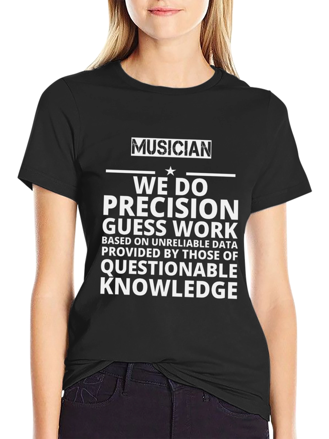 Musician Precision Guesswork Graphic T-Shirt