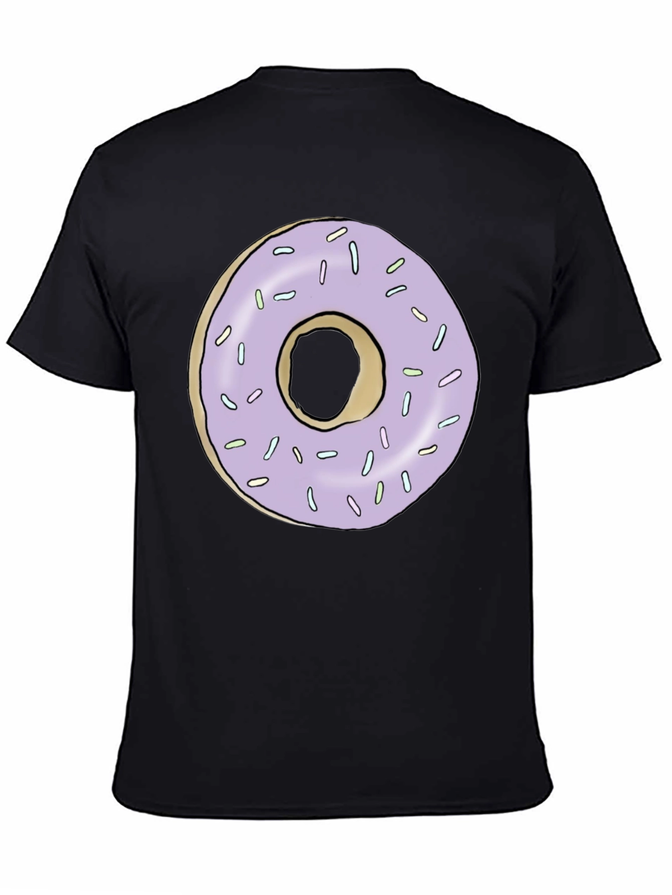 Donut Graphic Tee - Black Casual T-Shirt