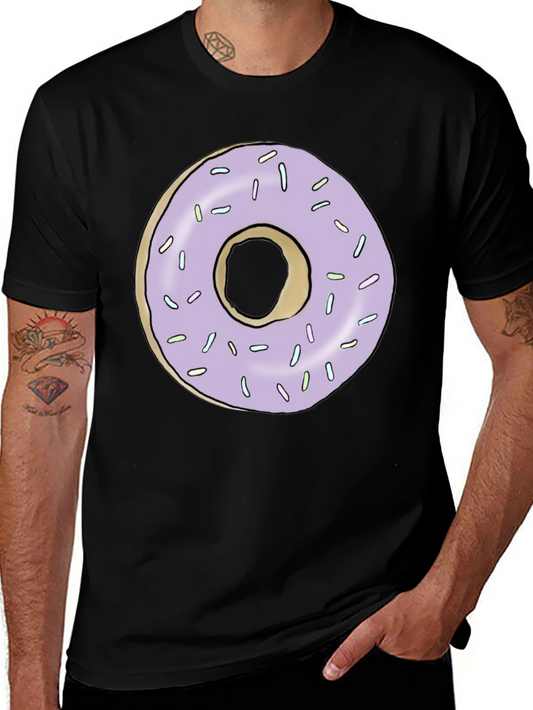 Donut Graphic Tee - Black Casual T-Shirt