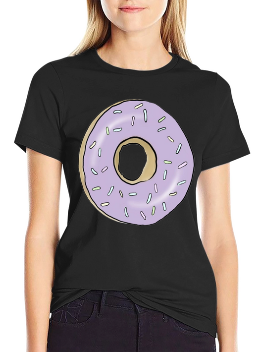 Donut Graphic Tee - Black Casual T-Shirt