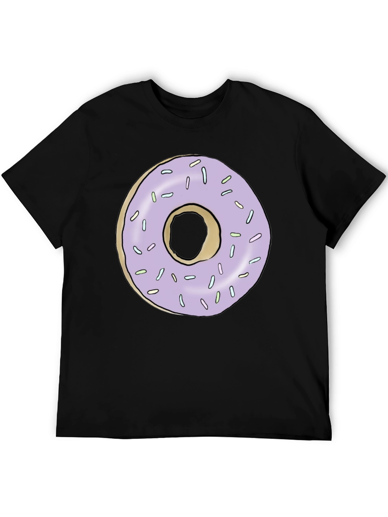 Donut Graphic Tee - Black Casual T-Shirt