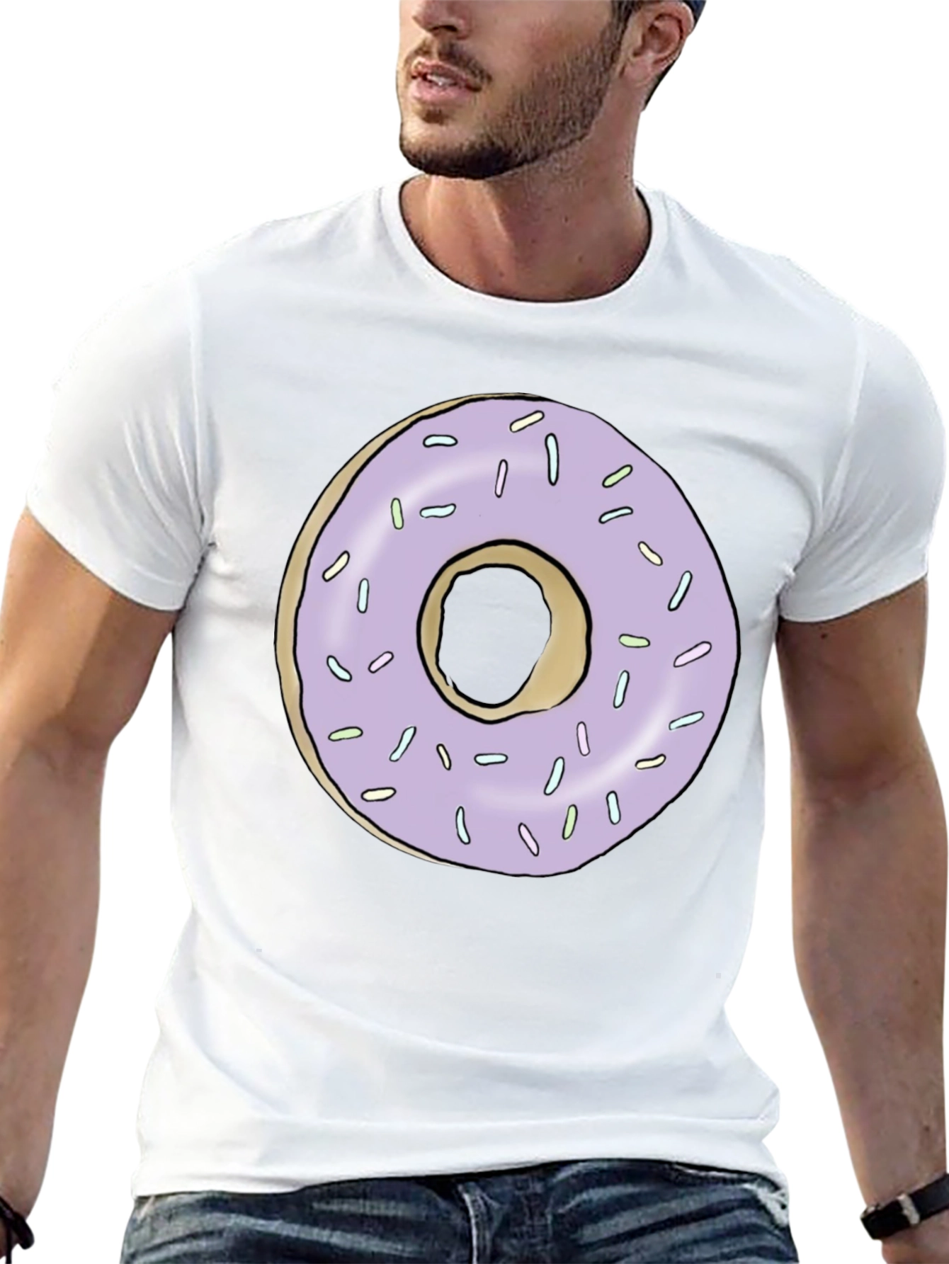 Donut Graphic Tee - Black Casual T-Shirt