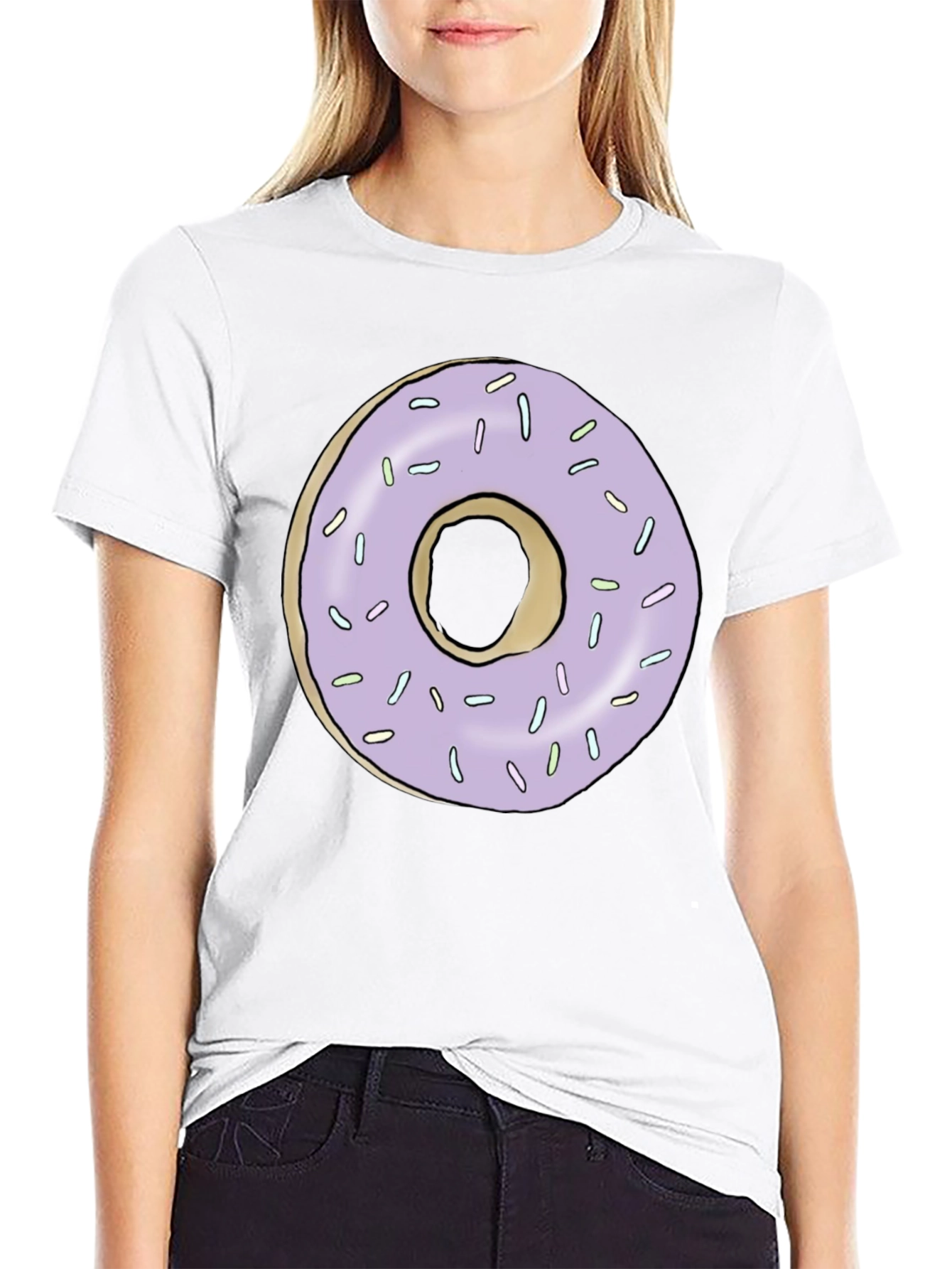 Donut Graphic Tee - Black Casual T-Shirt