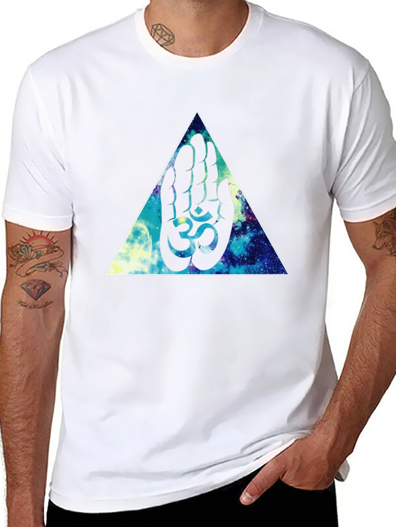 Om Hand Graphic Black Tee
