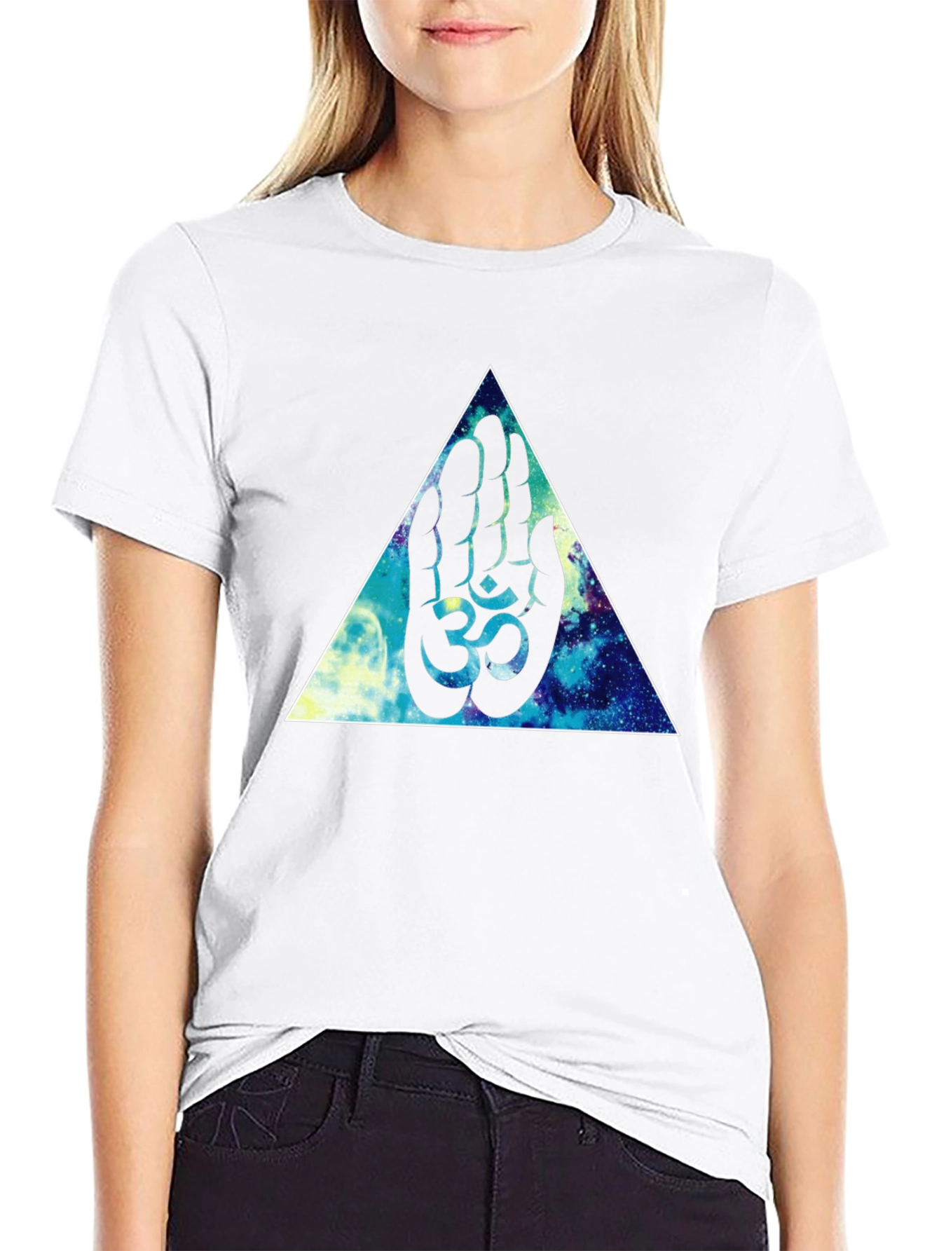 Om Hand Graphic Black Tee