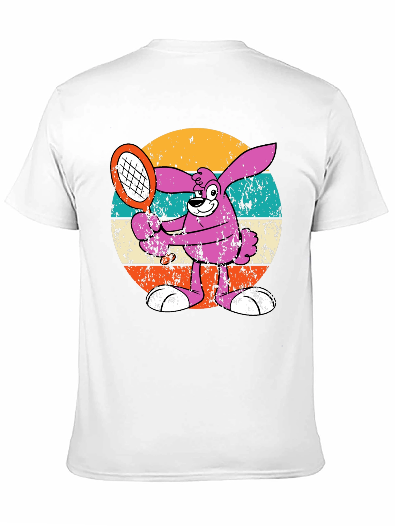 Retro Tennis Bunny Graphic T-Shirt