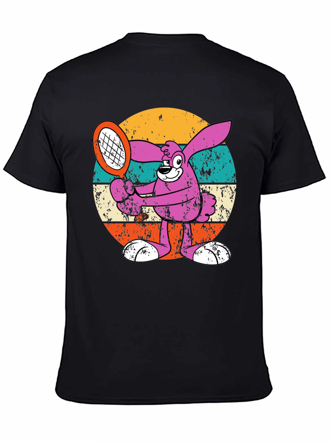 Retro Tennis Bunny Graphic T-Shirt