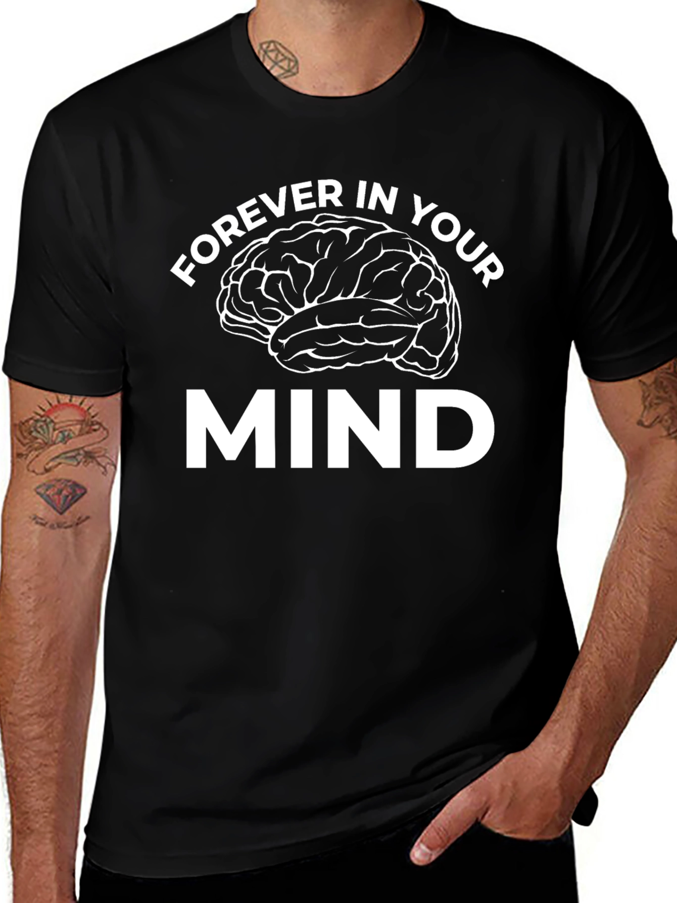 Forever In Your Mind Brain Tee - Black