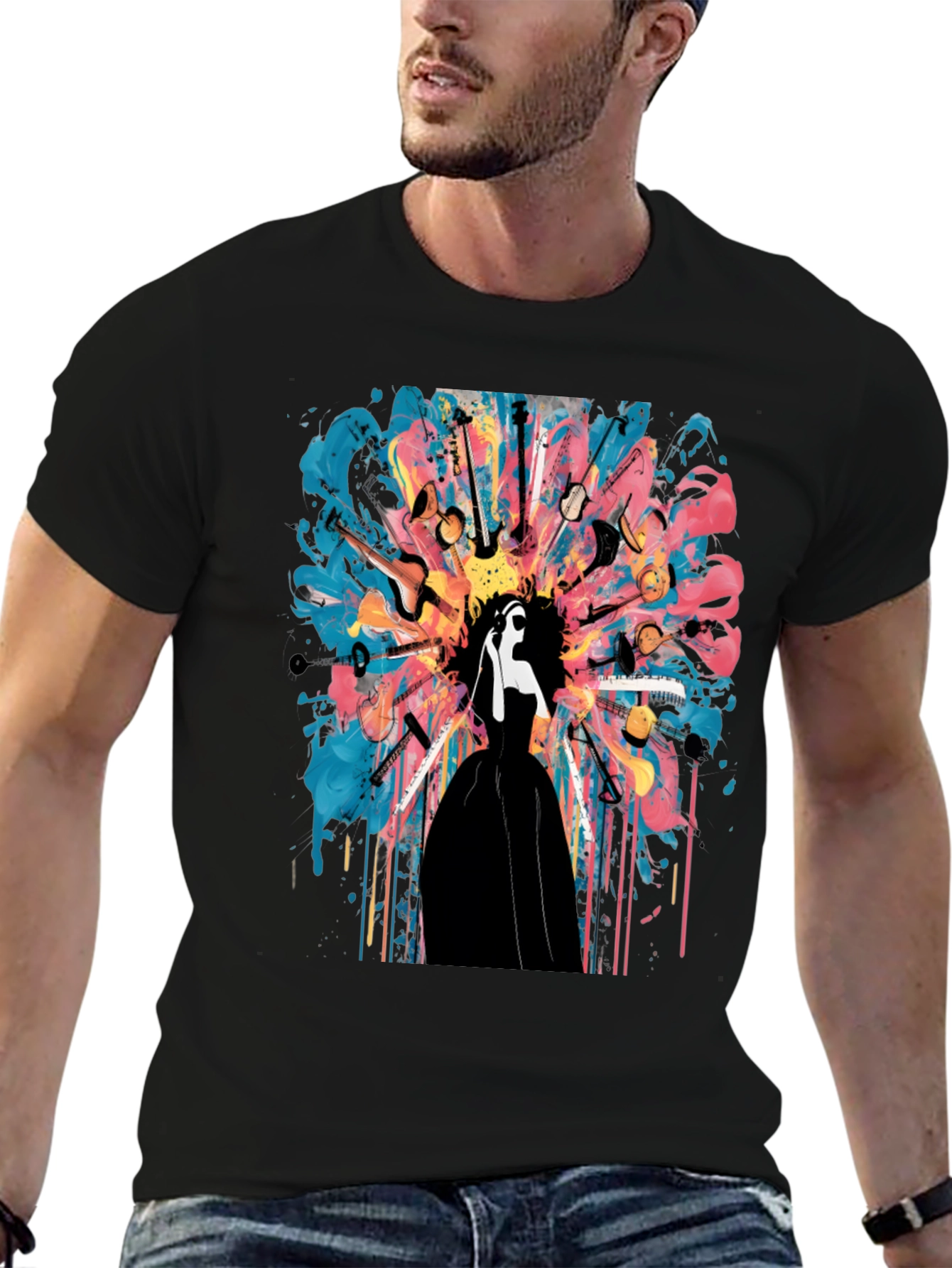 Musical Mind T-Shirt: Abstract Instrument Design