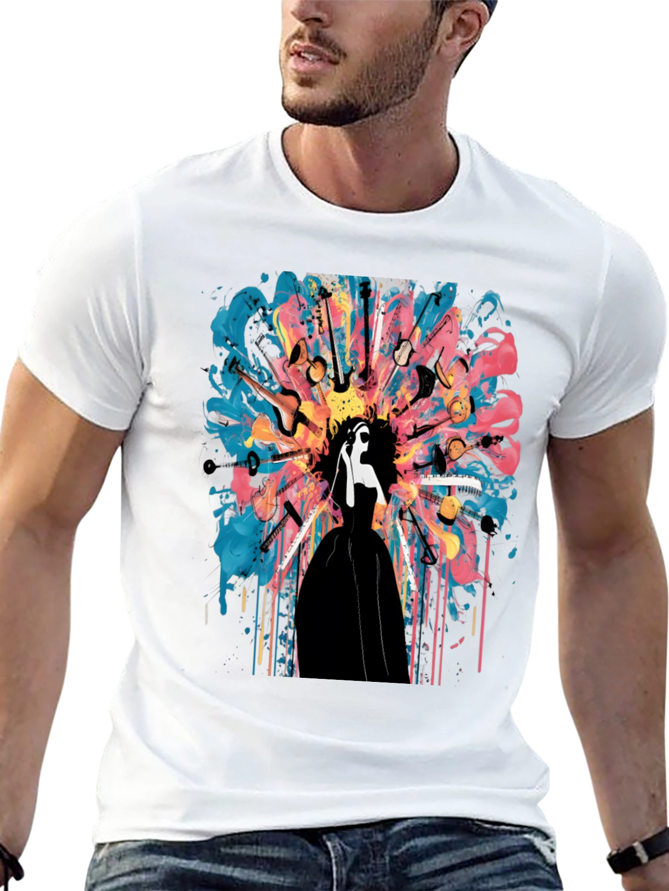 Musical Mind T-Shirt: Abstract Instrument Design