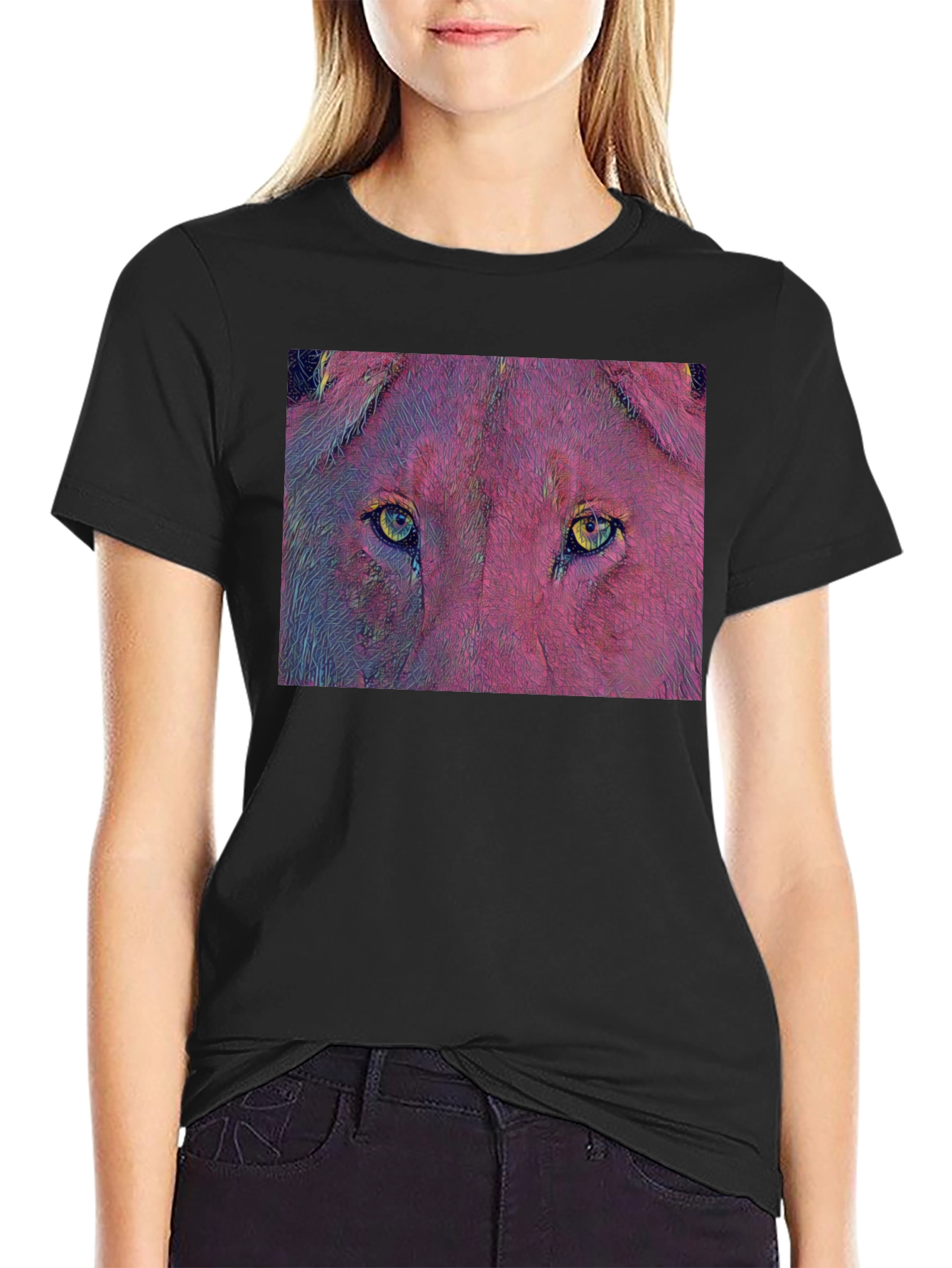 Lion Eyes Graphic T-Shirt - Bold & Unique Design