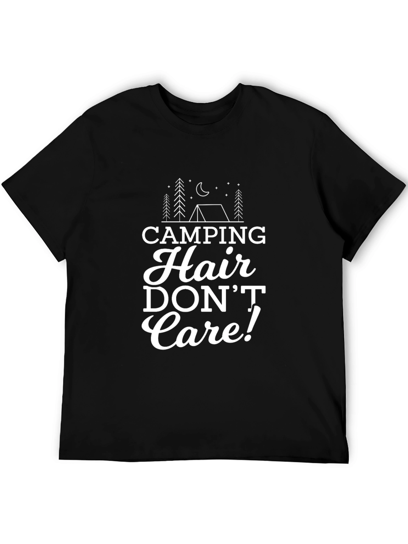 Camping Hair Dont Care Graphic T-Shirt