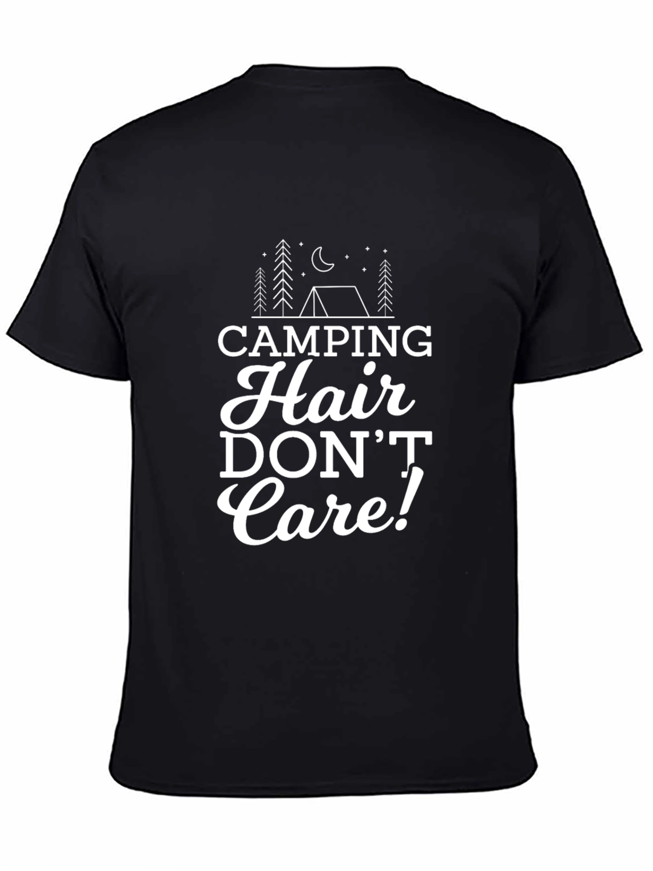 Camping Hair Dont Care Graphic T-Shirt