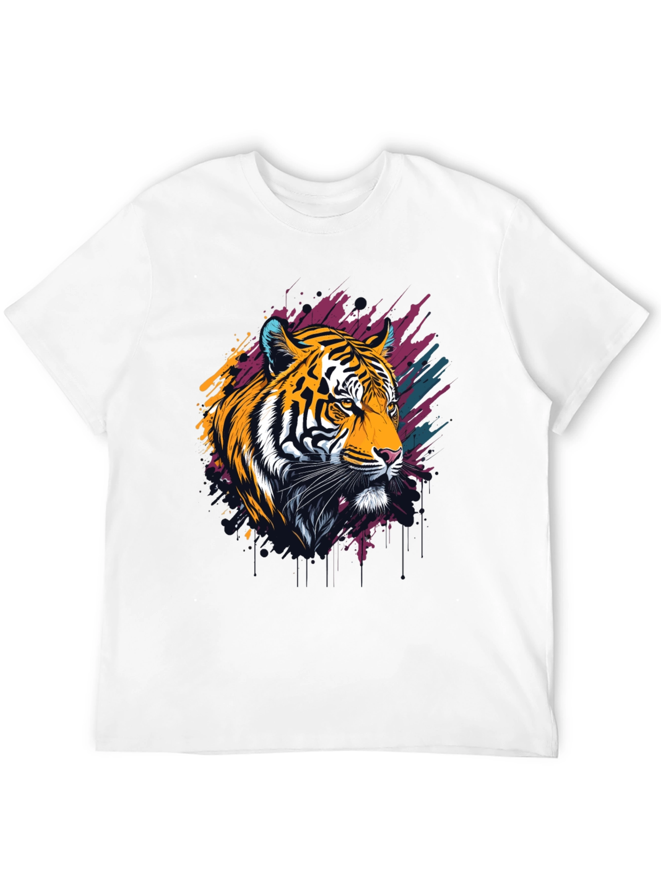 Tiger Graphic Tee - Bold Artistic Design
