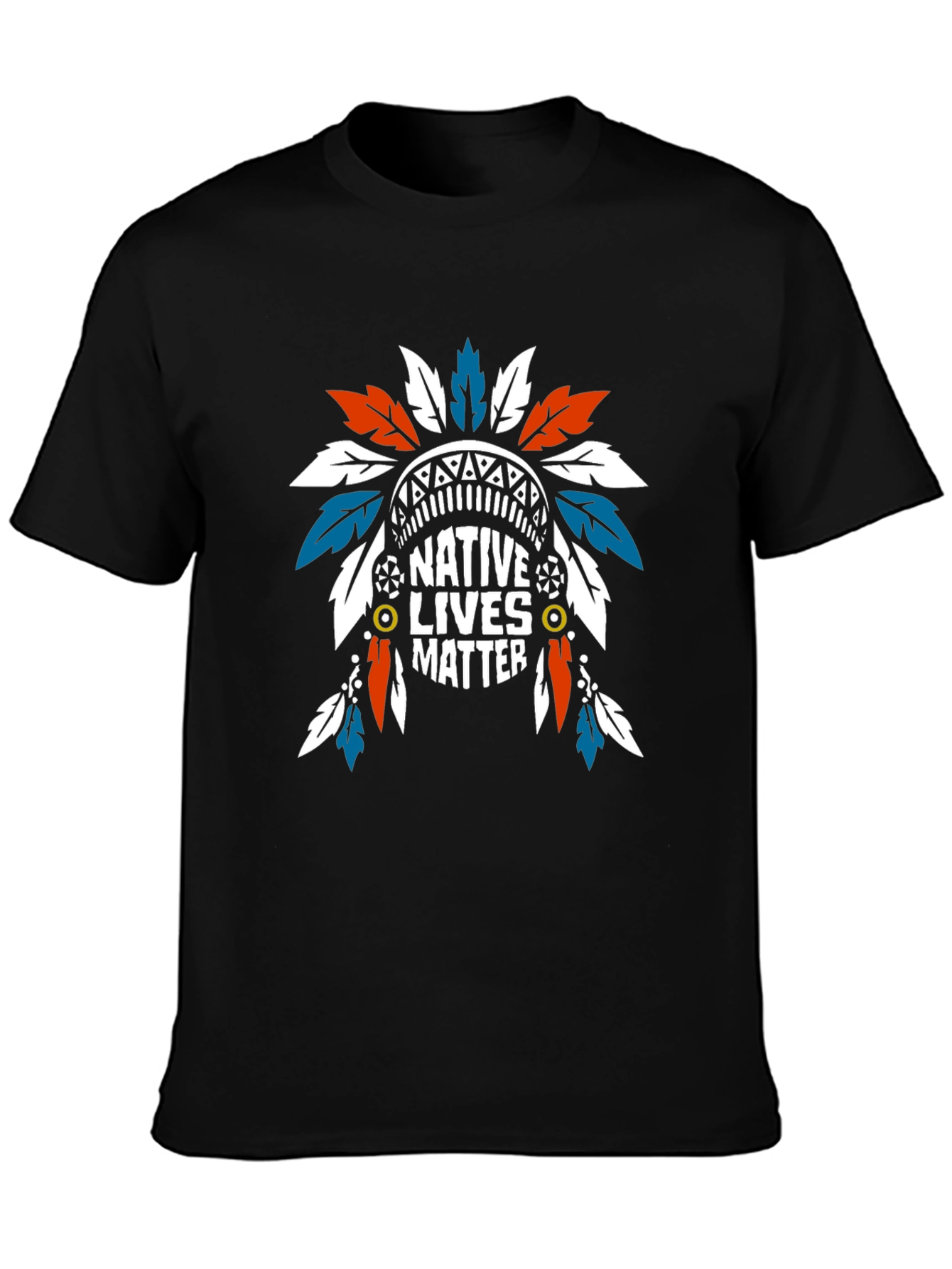 Native Lives Matter Graphic Tee - Black