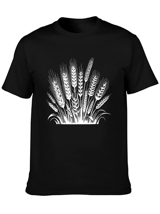 Wheat Graphic Tee - Black Casual Fit