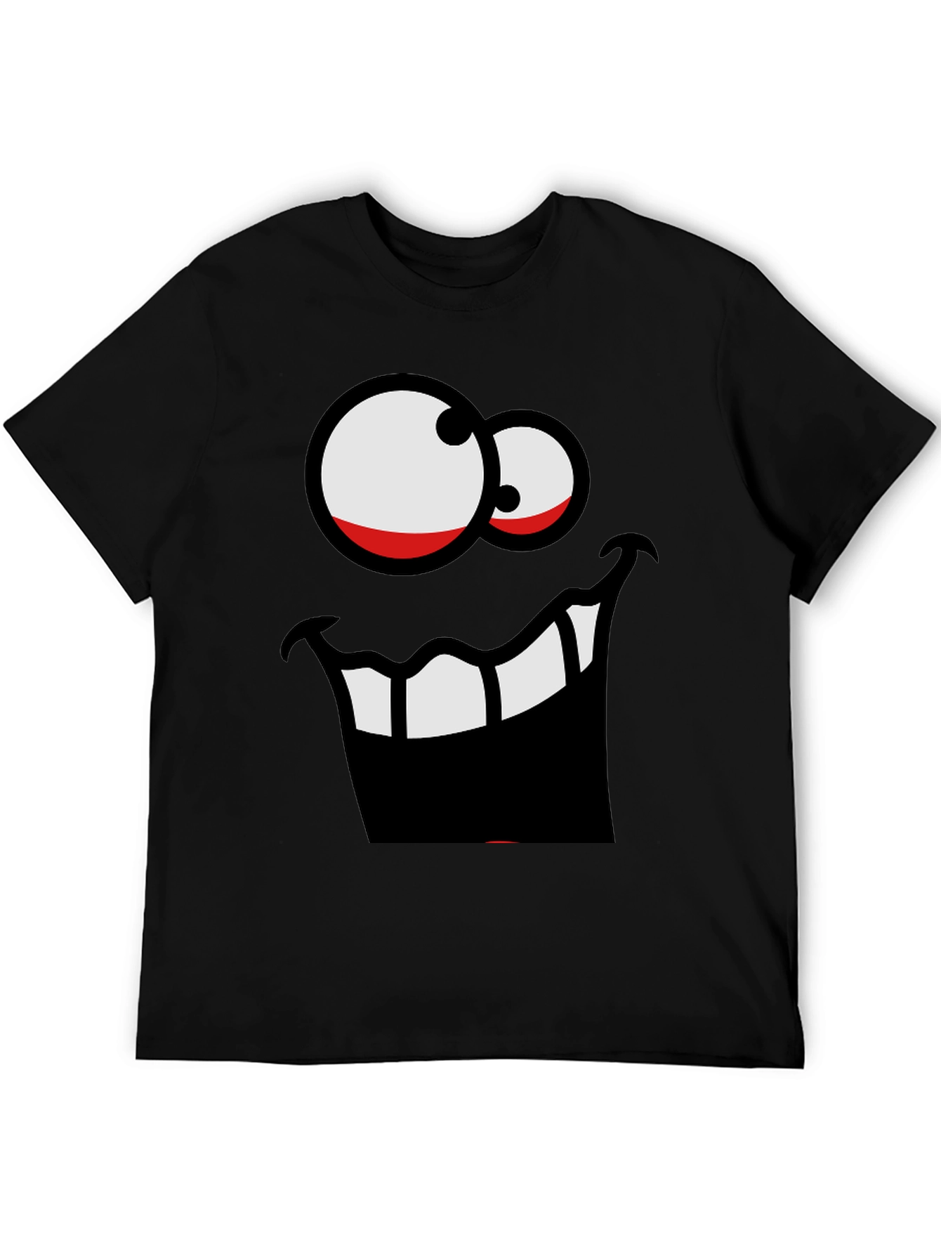 Funny Face Graphic Black T-Shirt