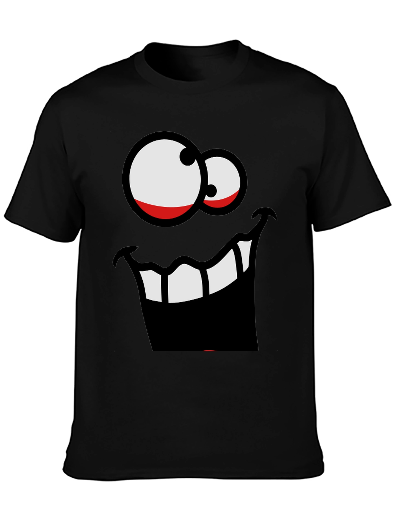Funny Face Graphic Black T-Shirt