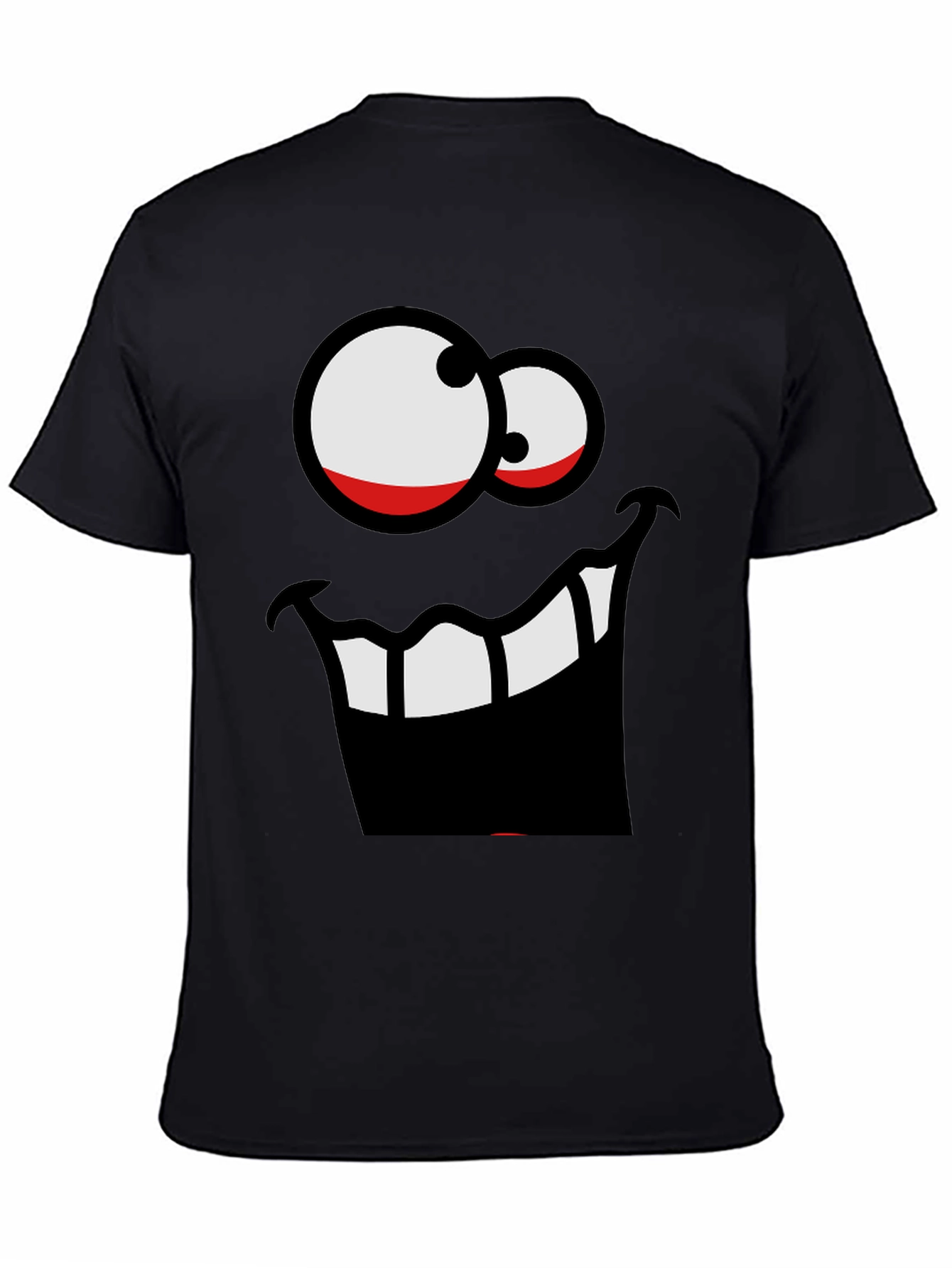 Funny Face Graphic Black T-Shirt
