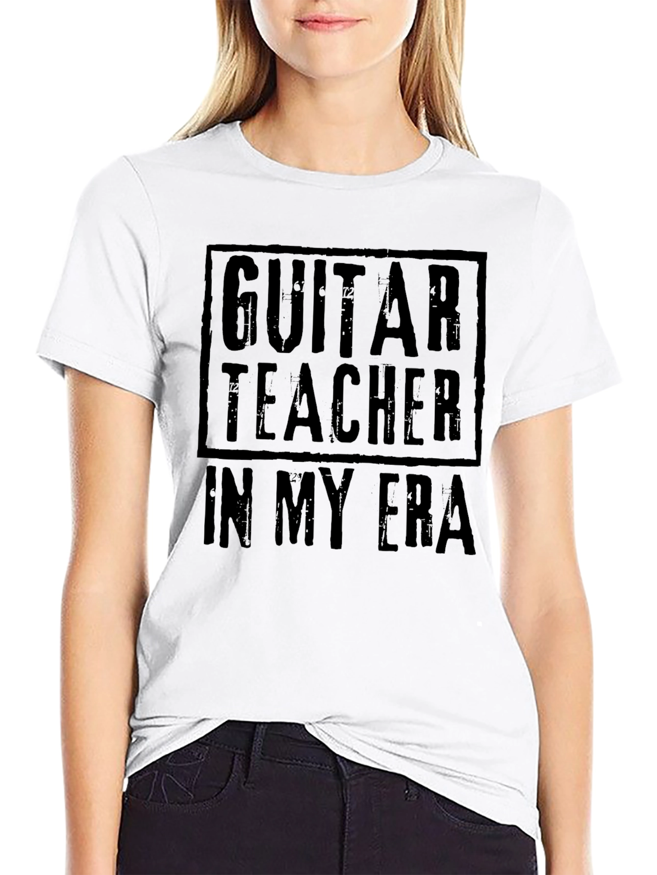 Guitar Teacher in My Era Black T-Shirt