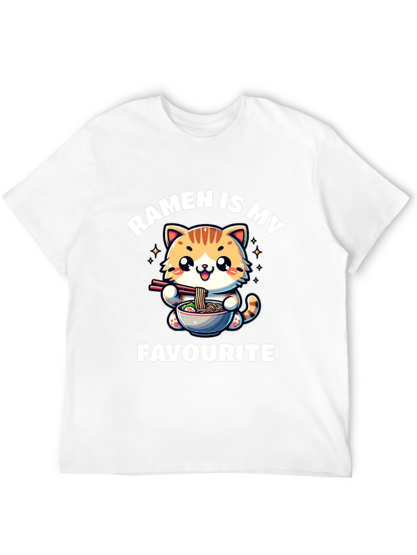 Ramen Cat T-Shirt - Ramen is My Favourite