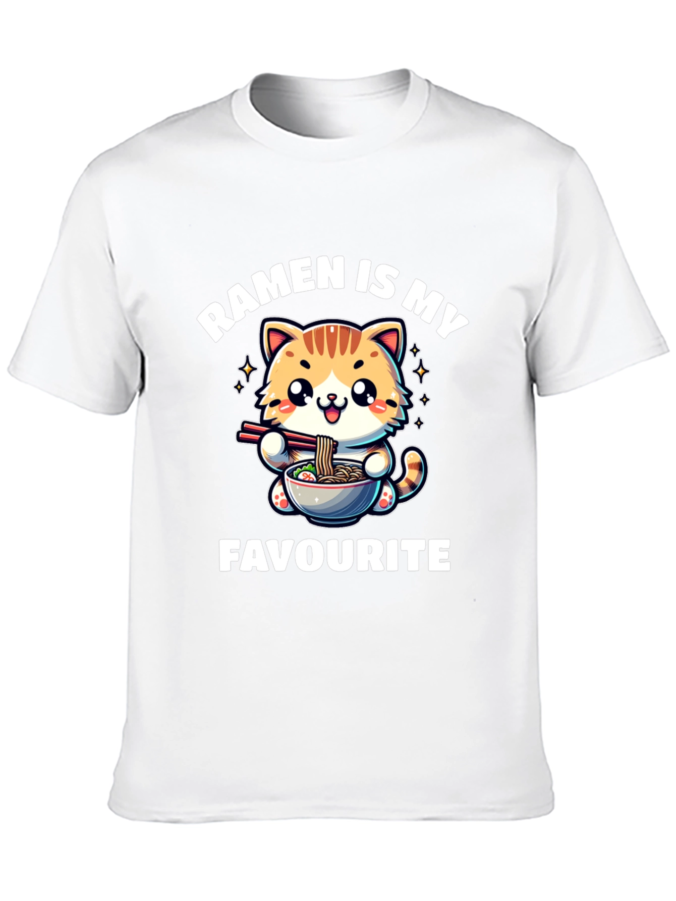 Ramen Cat T-Shirt - Ramen is My Favourite