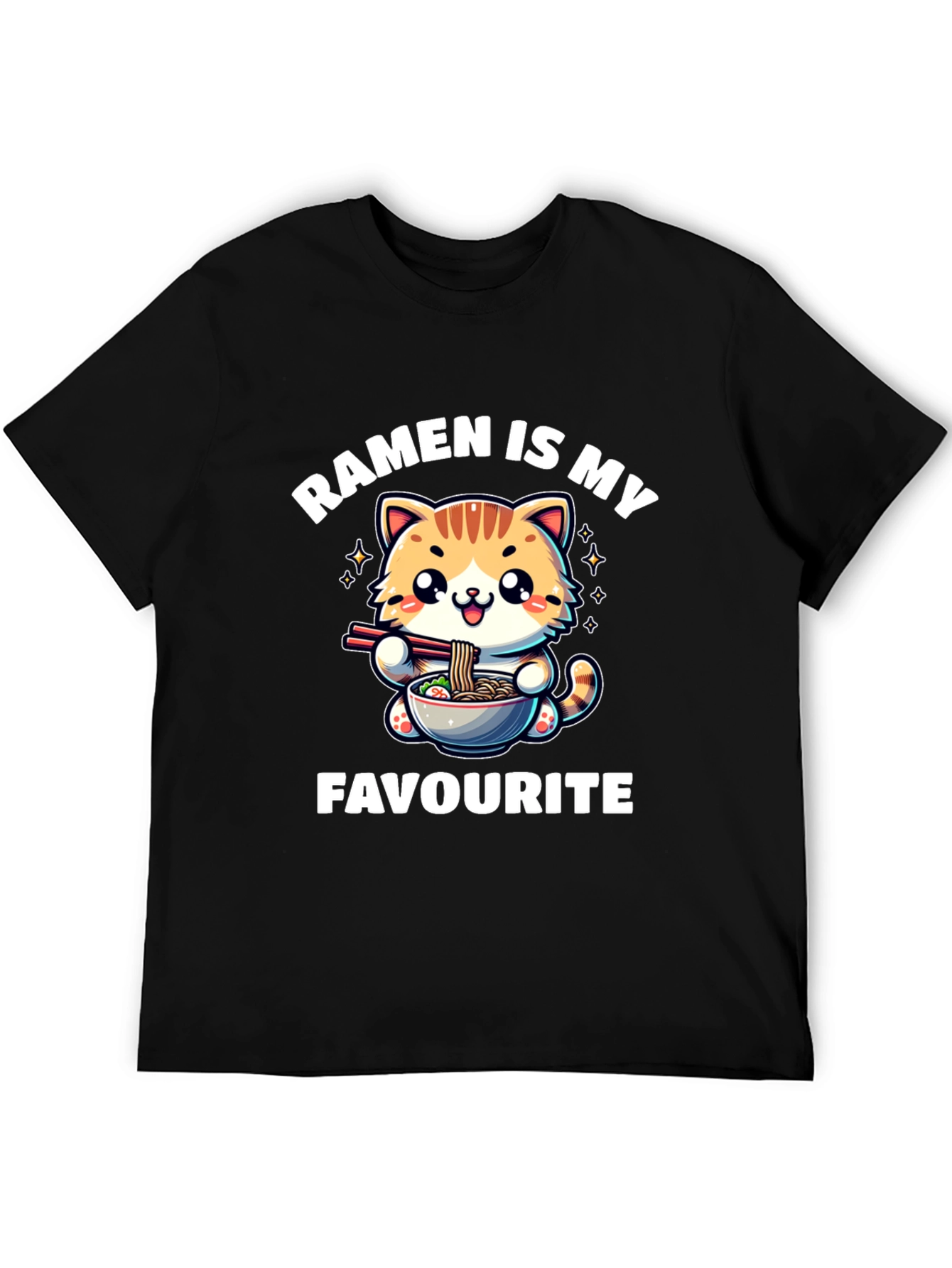 Ramen Cat T-Shirt - Ramen is My Favourite