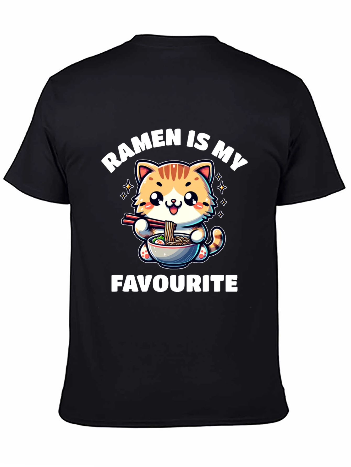 Ramen Cat T-Shirt - Ramen is My Favourite