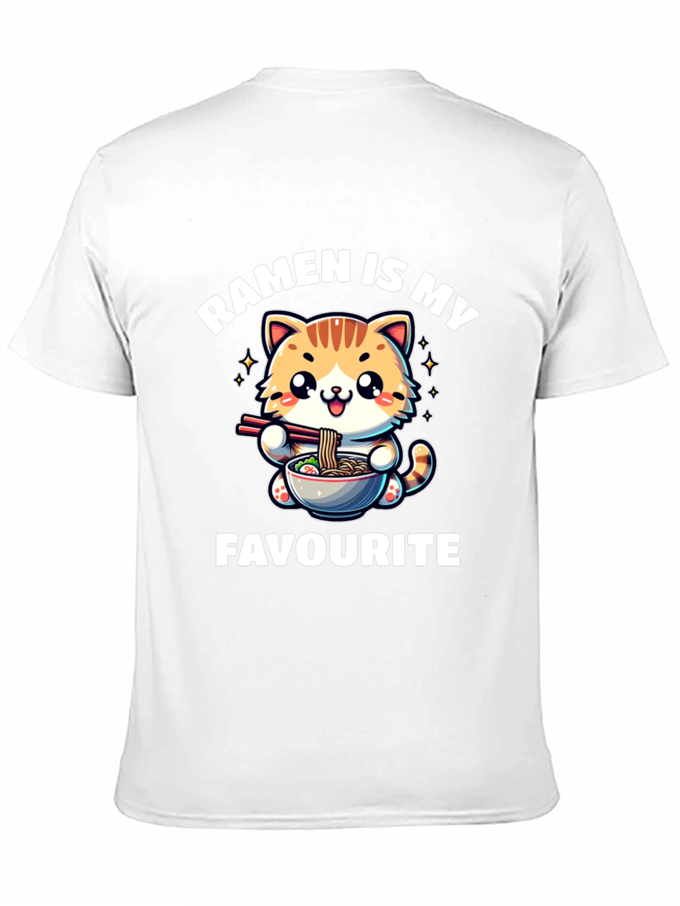 Ramen Cat T-Shirt - Ramen is My Favourite