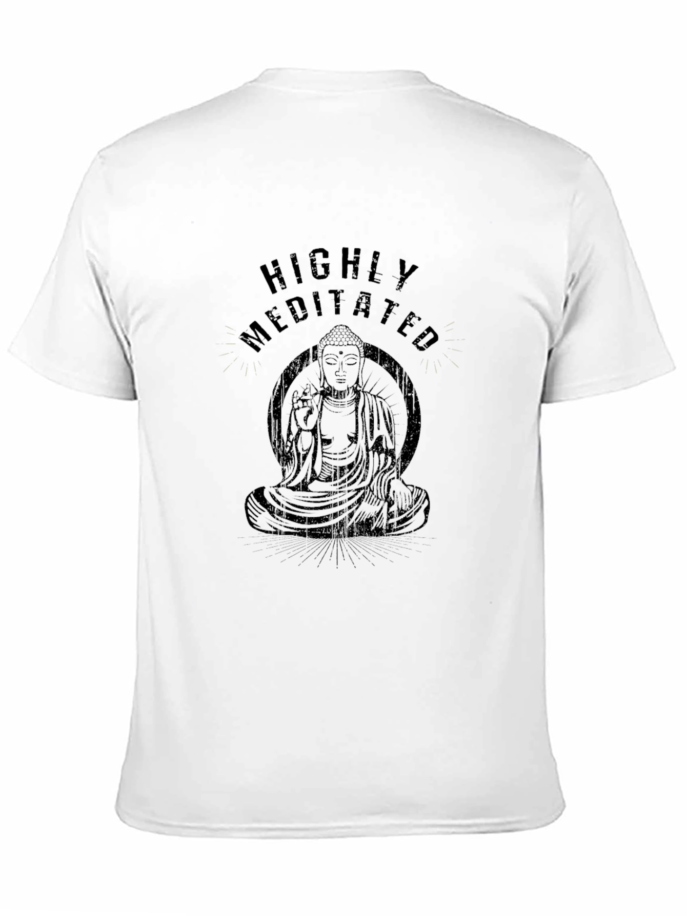 Highly Meditated Graphic Tee - Buddha Black T-Shirt
