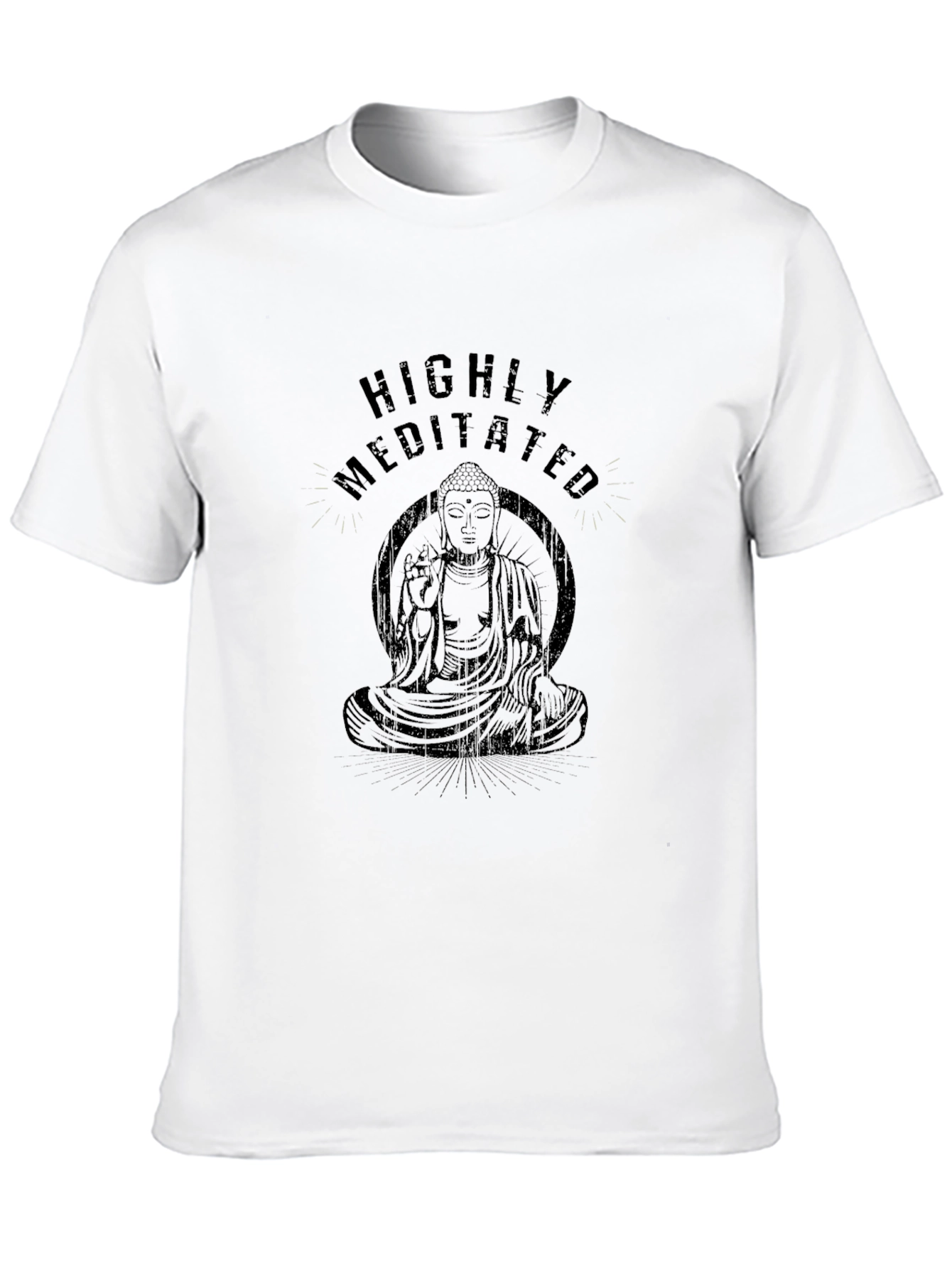 Highly Meditated Graphic Tee - Buddha Black T-Shirt