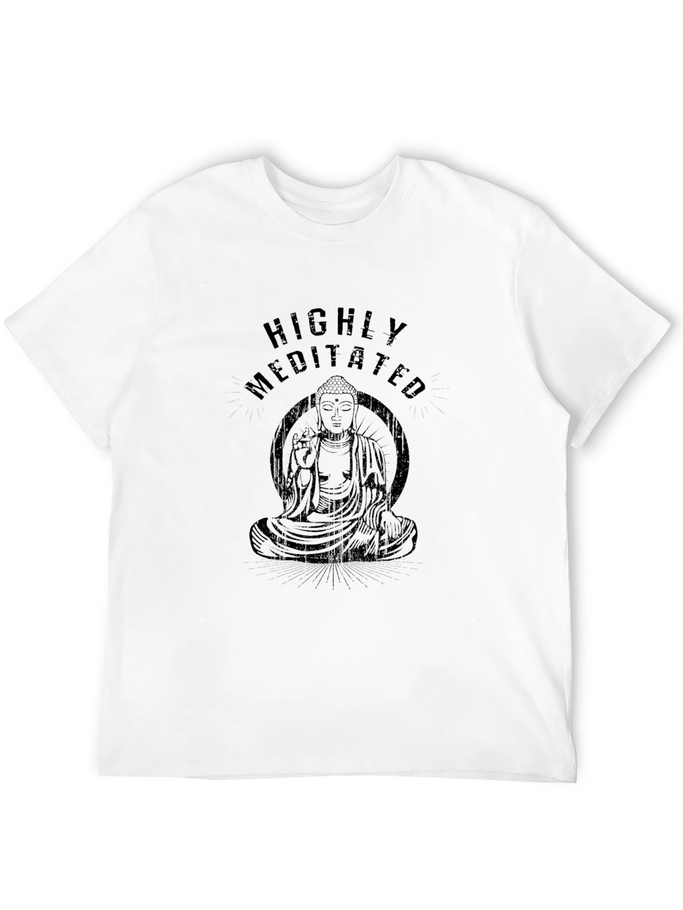 Highly Meditated Graphic Tee - Buddha Black T-Shirt