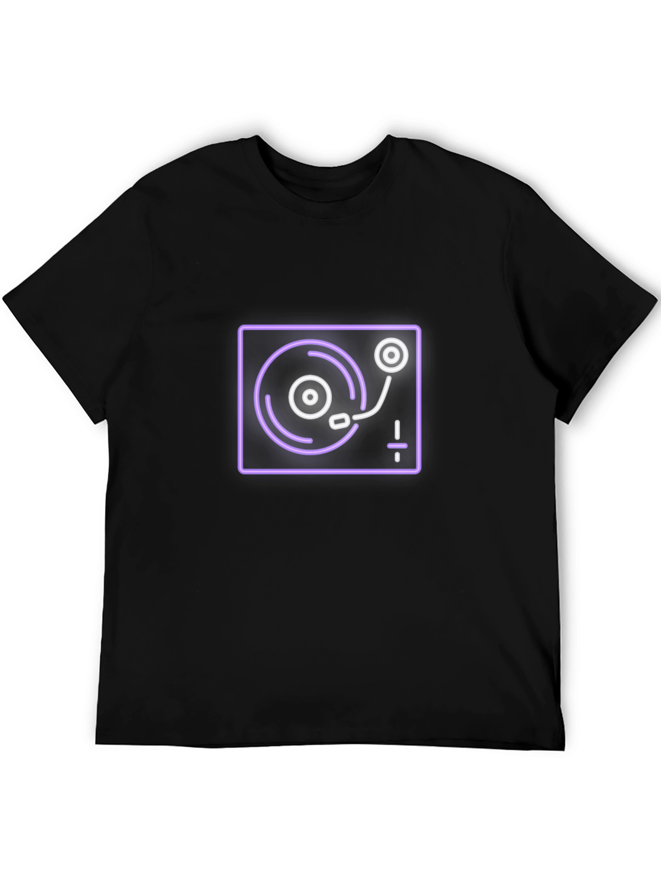 Neon Turntable Graphic Tee - Black