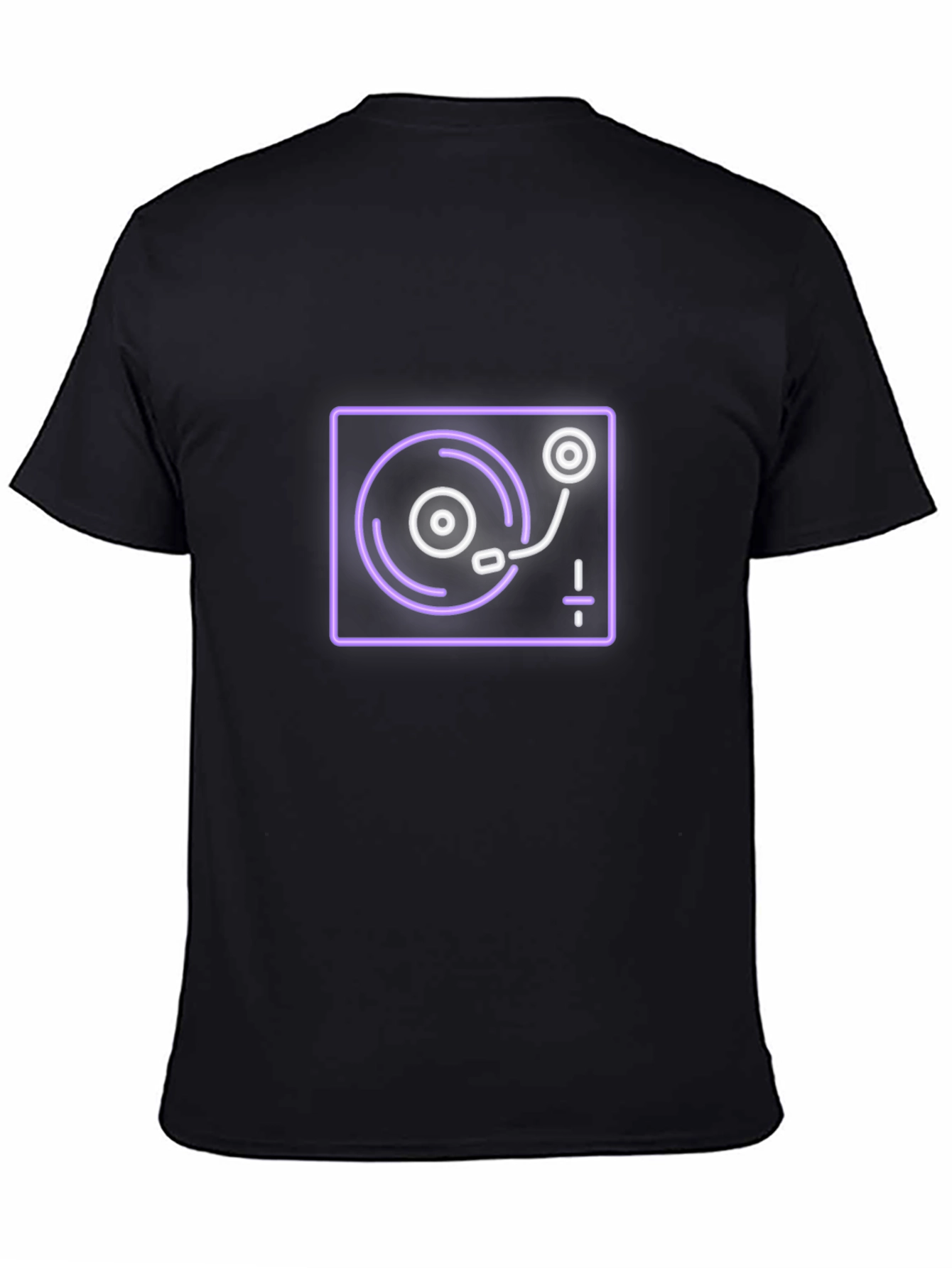 Neon Turntable Graphic Tee - Black
