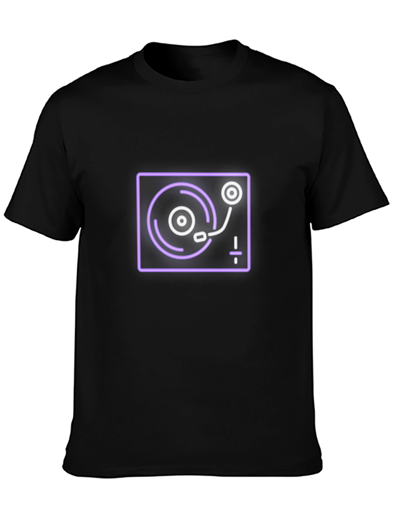 Neon Turntable Graphic Tee - Black