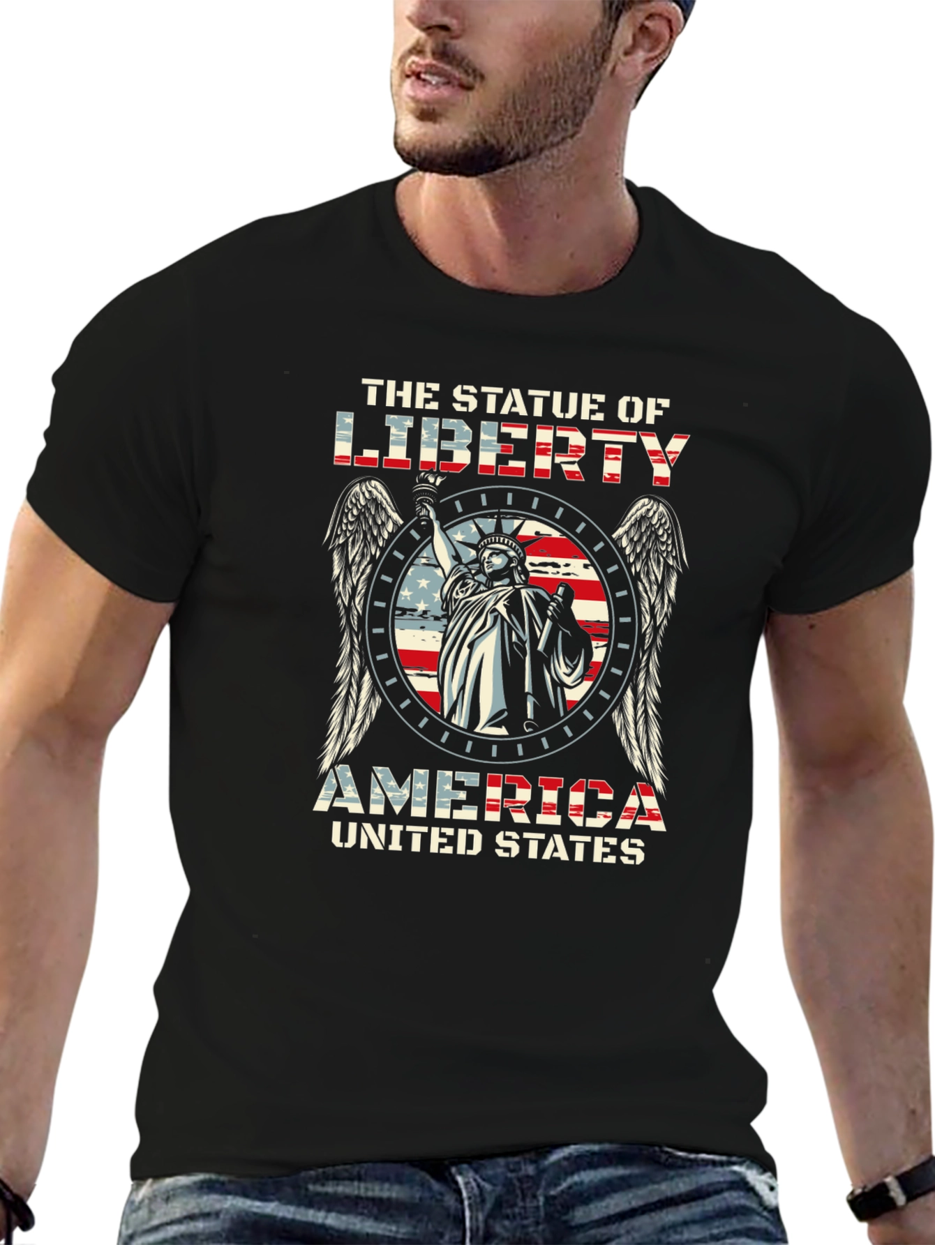 Statue of Liberty Graphic Tee - Patriotic Design